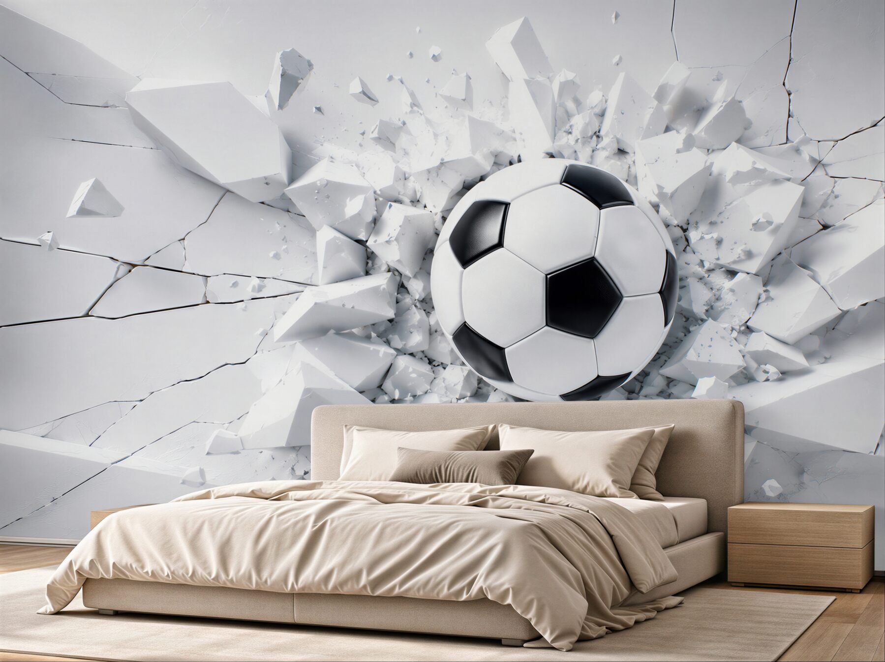 Fototapeta piłka nożna 3D w nowoczesnym stylu sportowym?v2345