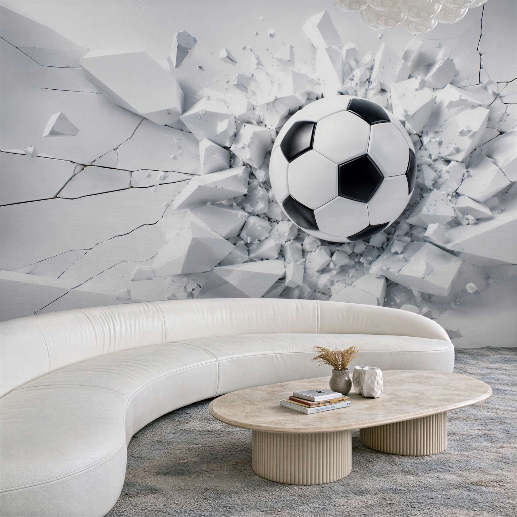 Fototapeta piłka nożna 3D w nowoczesnym stylu sportowym?v2345