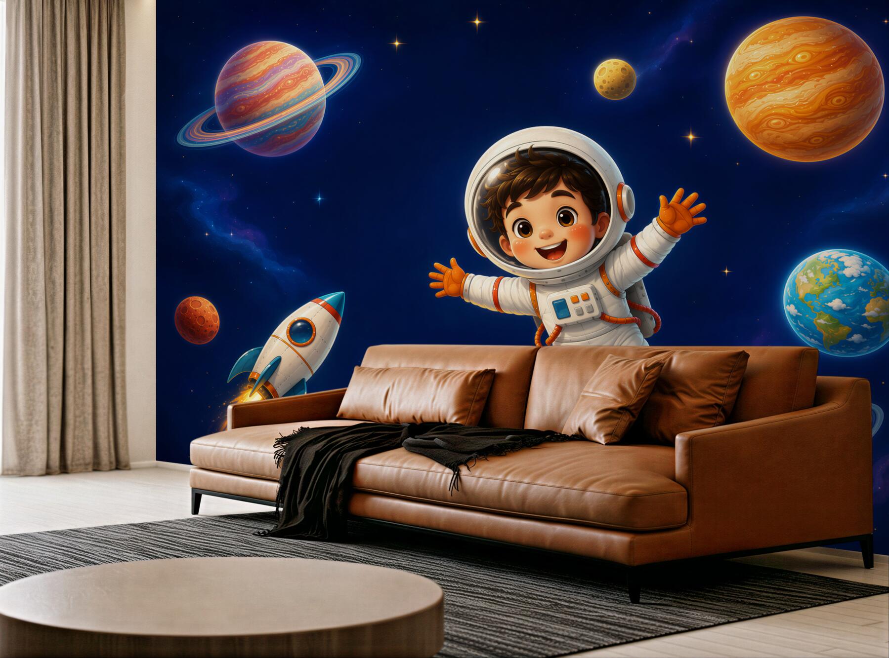 Fototapeta Chłopiec w astronaucie w kosmosie?v2345