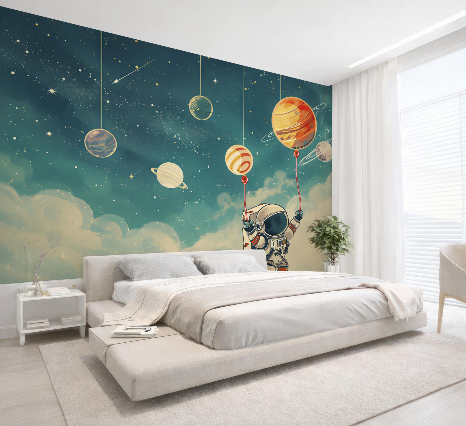 Fototapeta Astronauta przyłapany na planetach?v2345