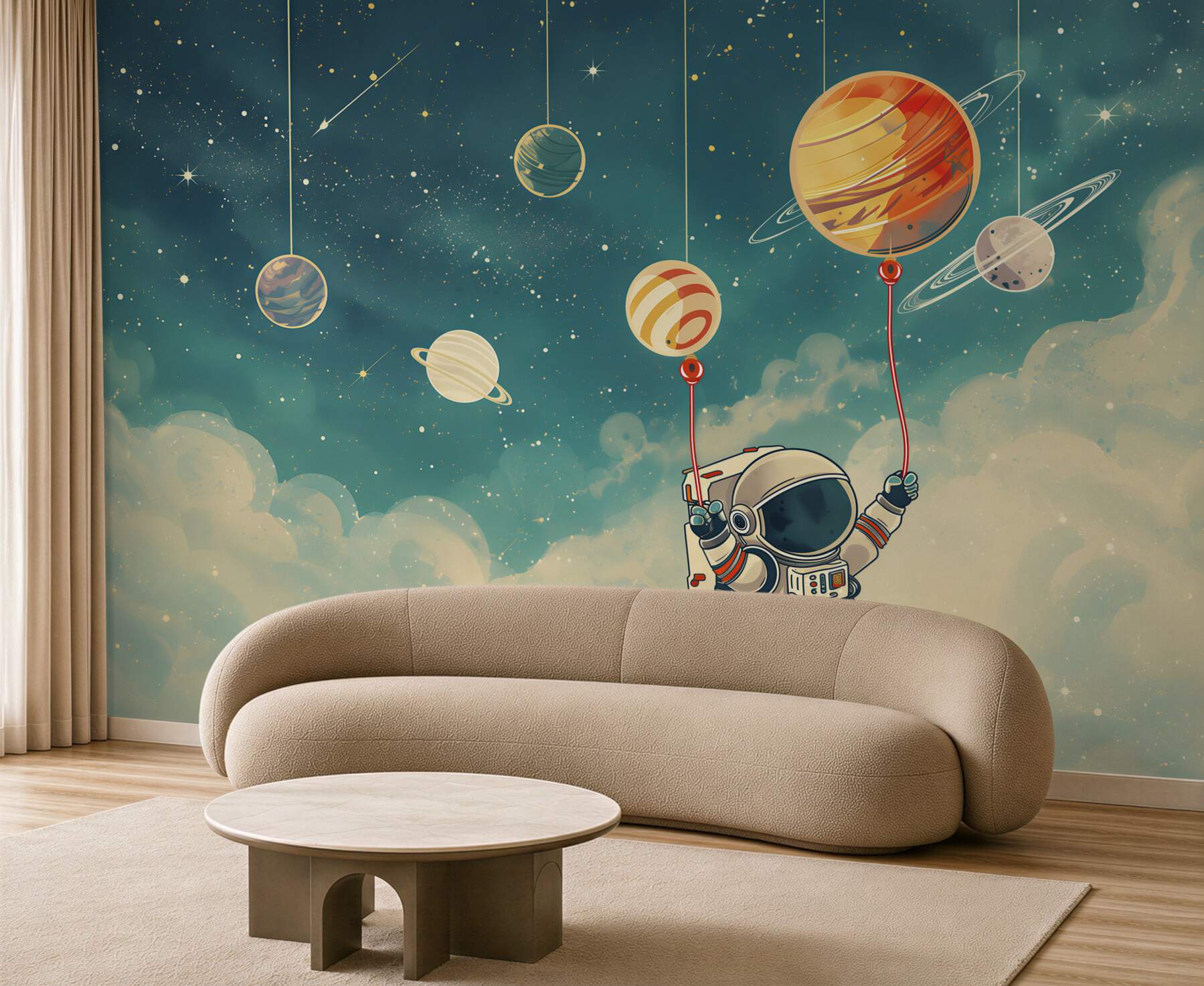 Fototapeta Astronauta przyłapany na planetach?v2345