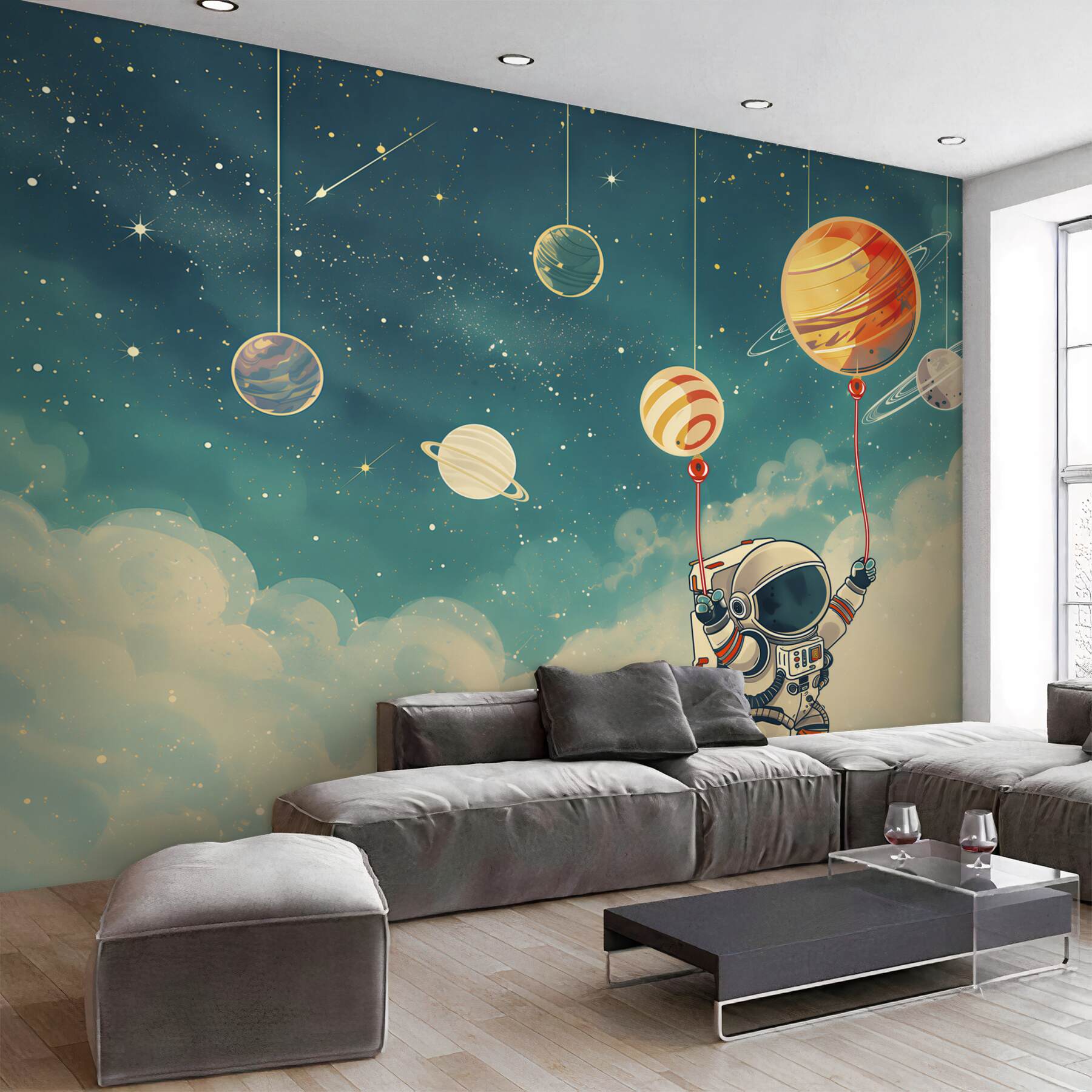 Fototapeta Astronauta przyłapany na planetach?v2345