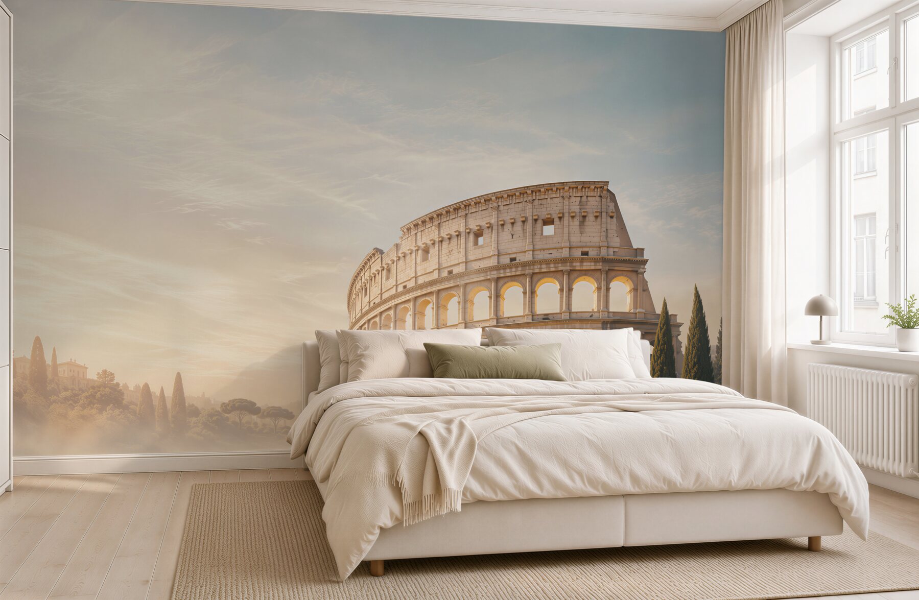 Fototapeta Koloseum w Rzymie o złotym poranku elegancka architektura?v2345