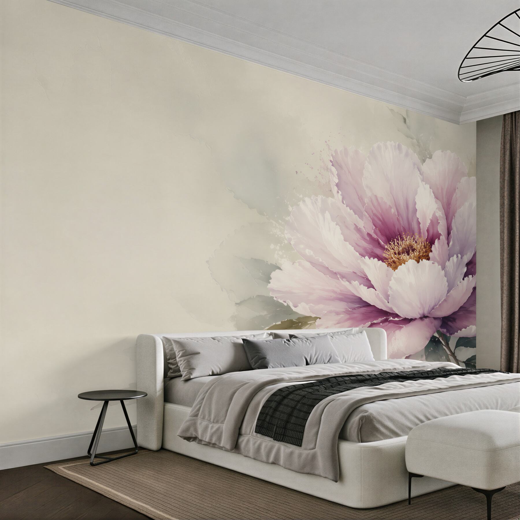 Fototapeta duży kwiat piwonii pudrowy róż elegancka do salonu?v2345