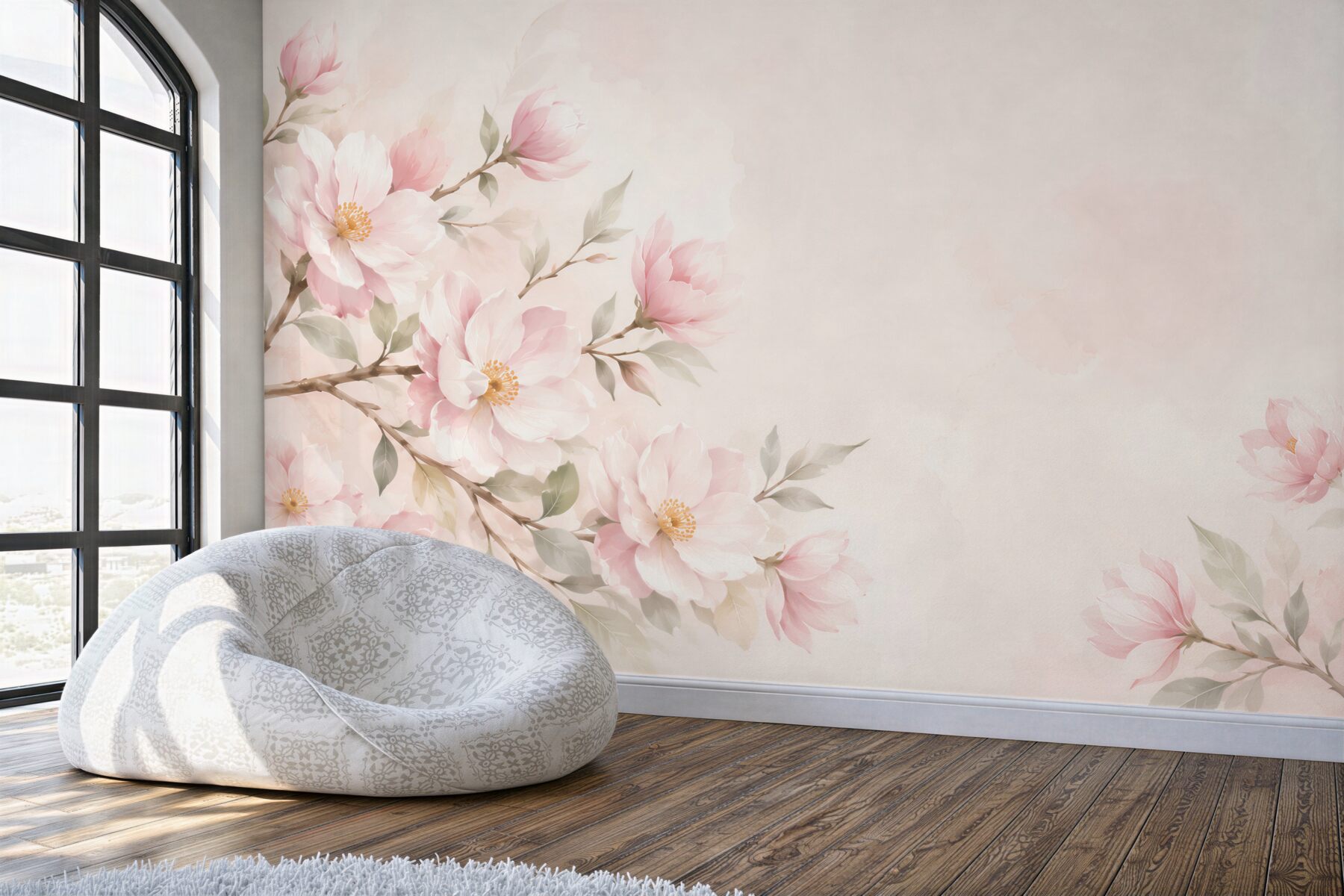 Fototapeta pastelowe magnolie na gałęziach delikatna kwiatowa?v2345