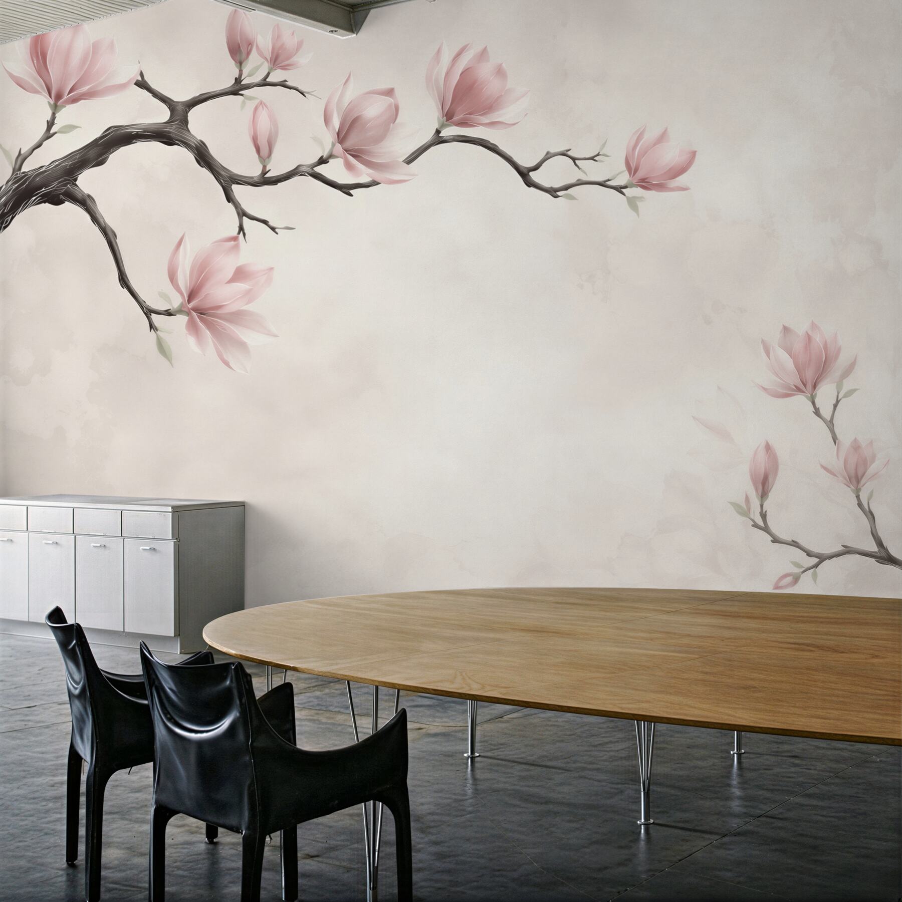 Fototapeta magnolie różowe na gałęziach elegancka i subtelna?v2345