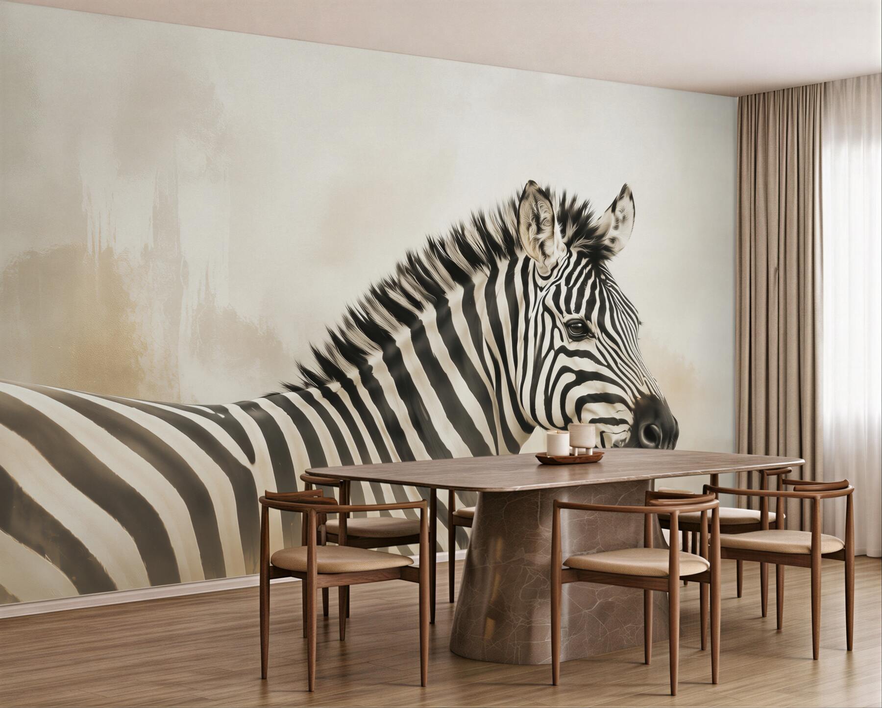Fototapeta zebra czarno-biała portret na jasnym tle?v2345