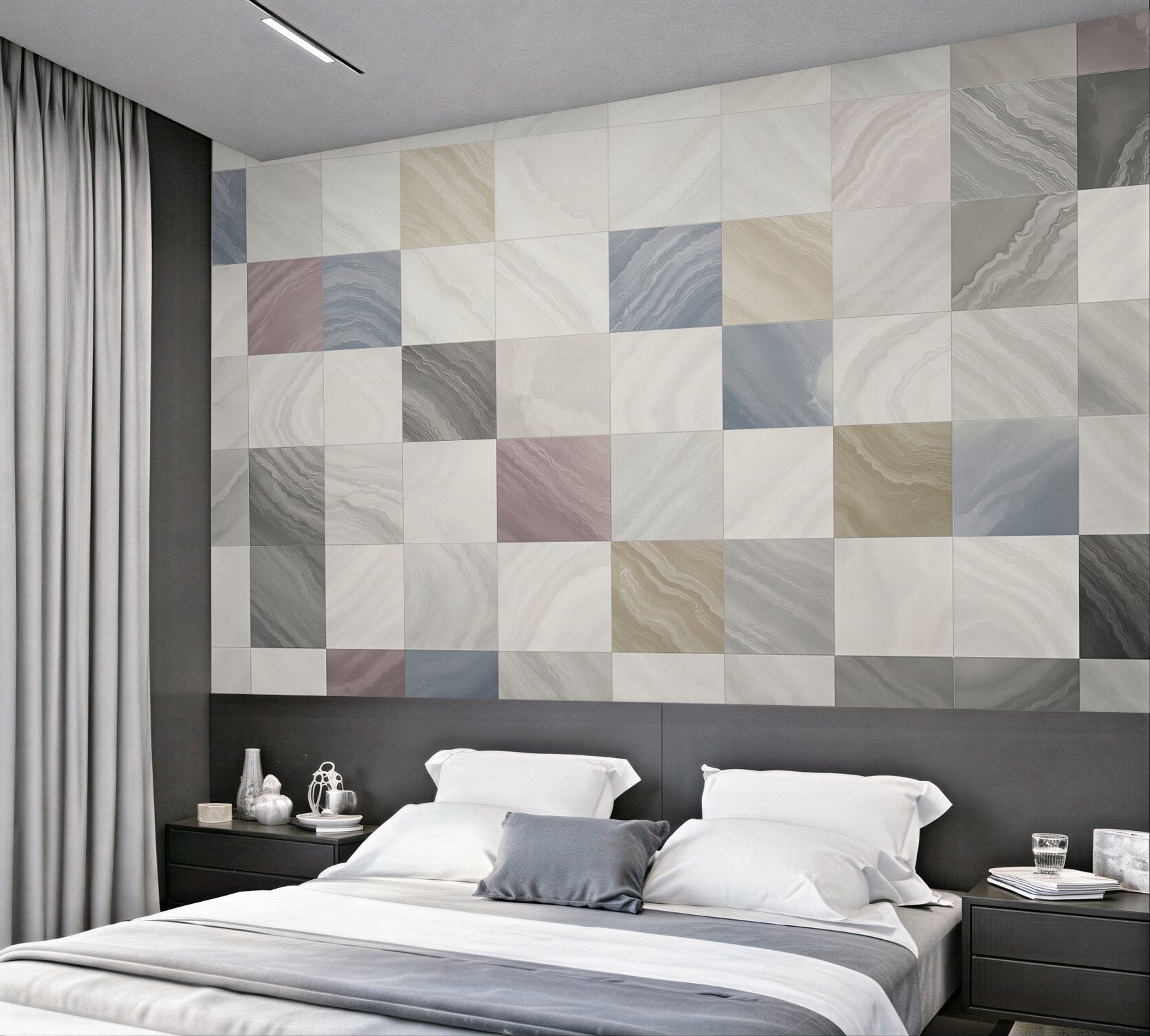 Fototapeta marmurowa mozaika pastelowa geometryczna do eleganckiego wnętrza?v2345
