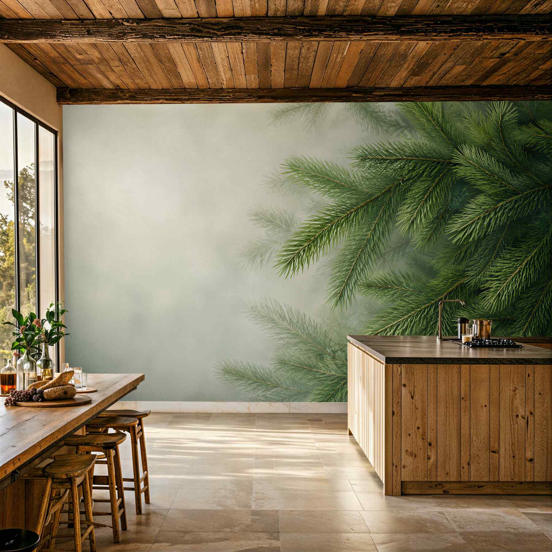 Fototapeta gałązki świerku zielone subtelna leśna dekoracja?v2345