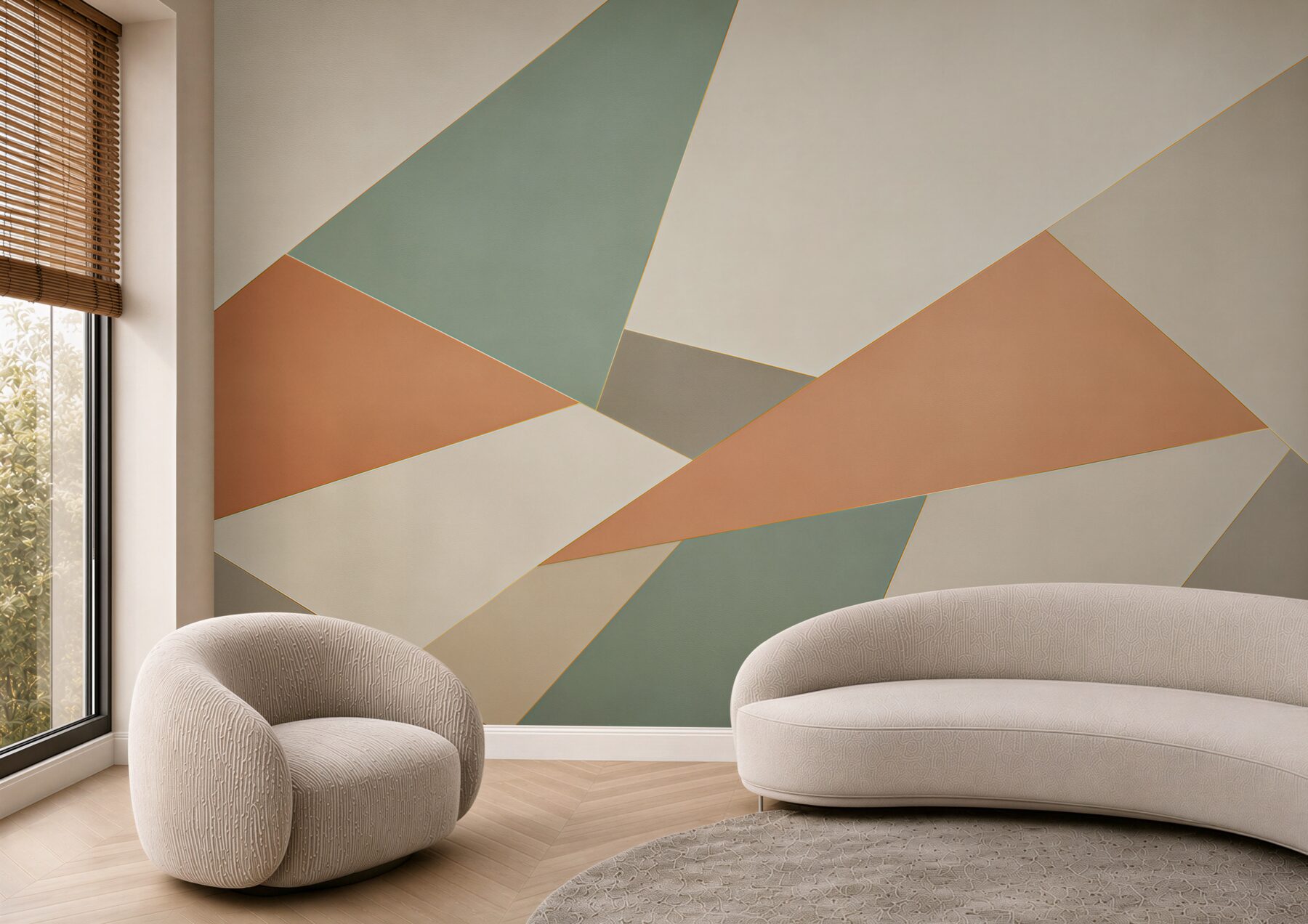 Fototapeta abstrakcja geometryczna w pastelowych kolorach do nowoczesnego wnętrza?v2345