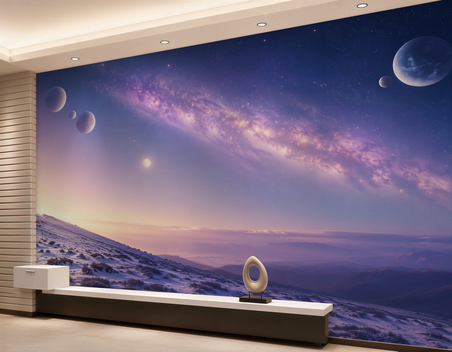 Fototapeta przestrzeń kosmiczna z planetami?v2345