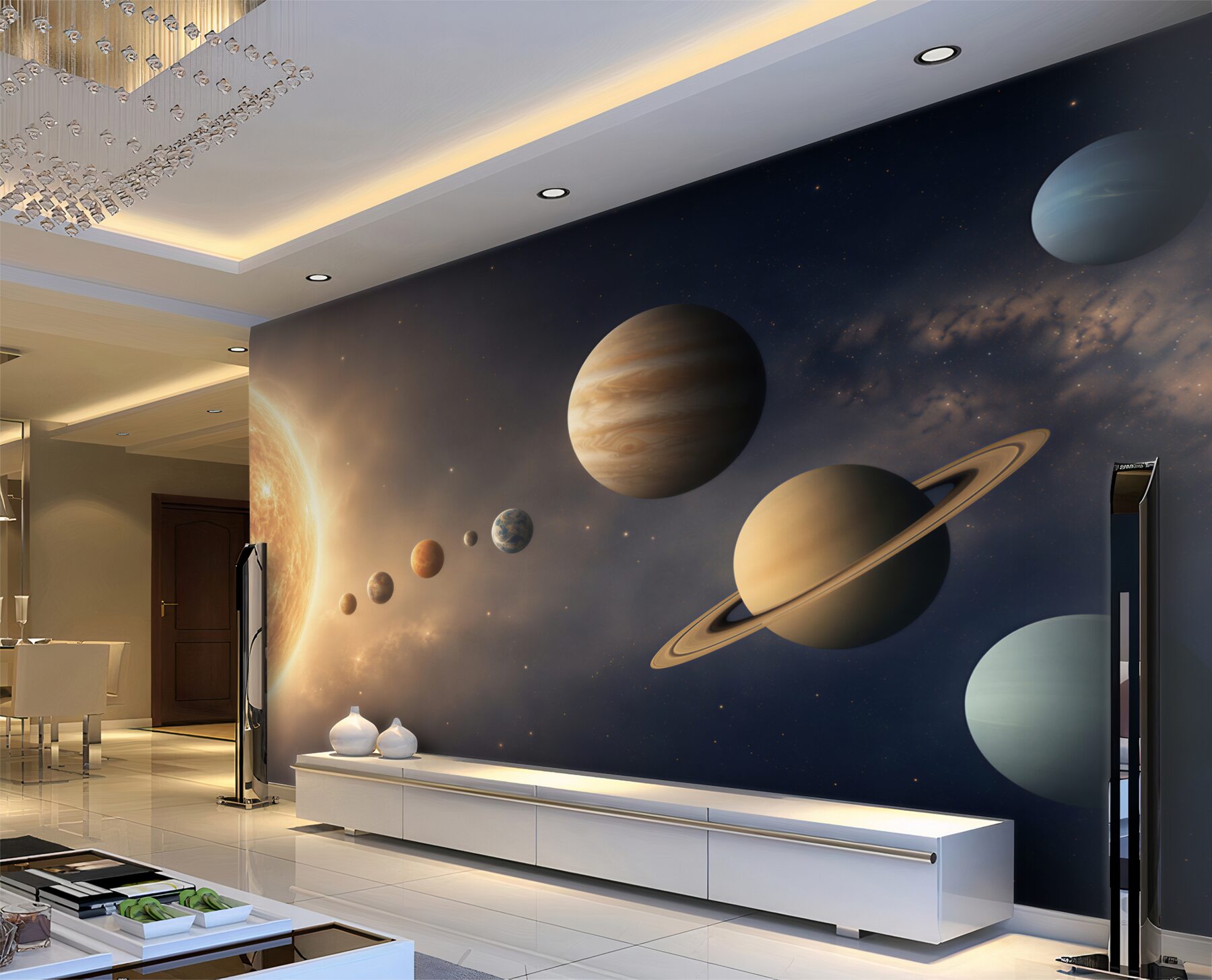 Fototapeta związek między planetami a Słońcem?v2345