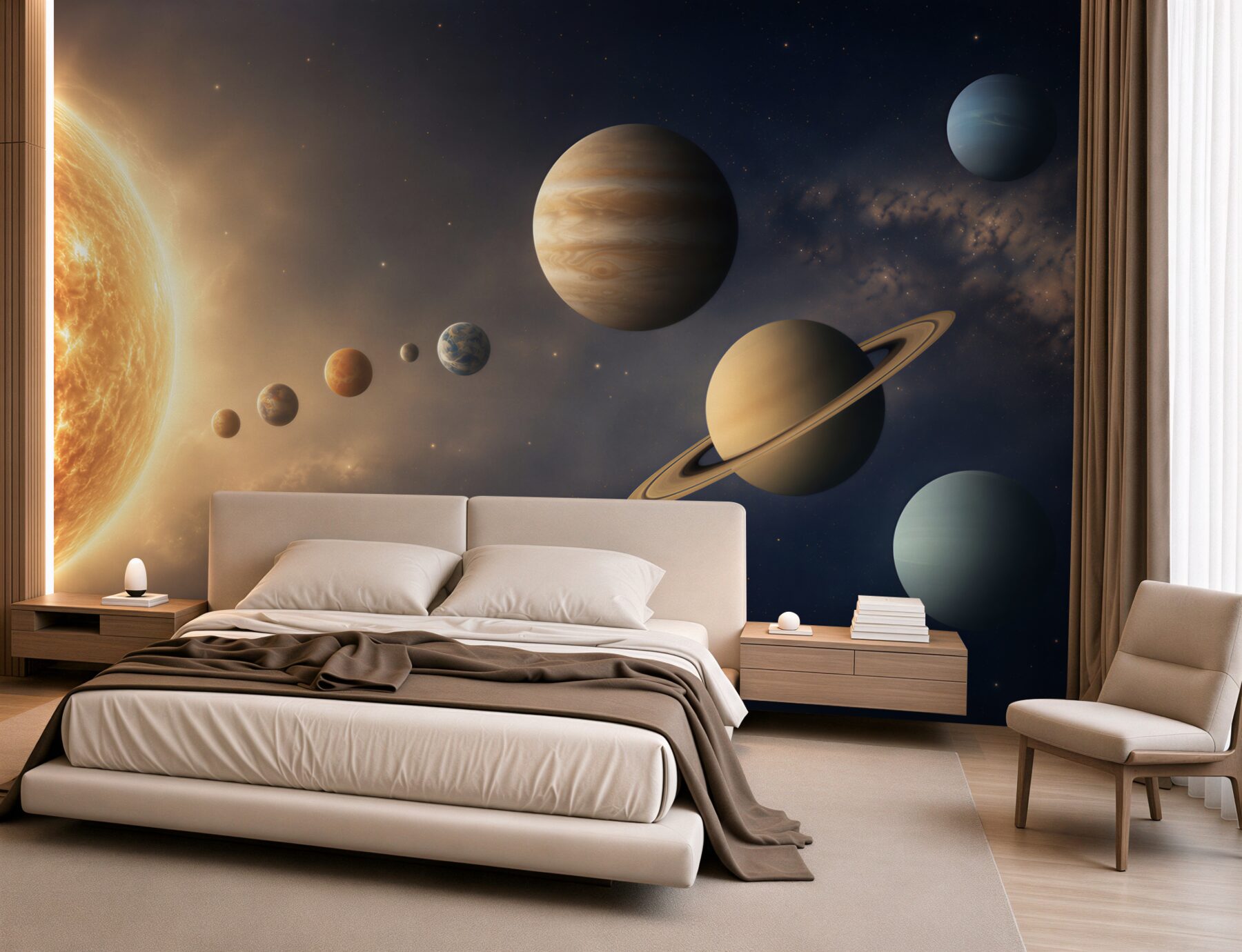 Fototapeta związek między planetami a Słońcem?v2345