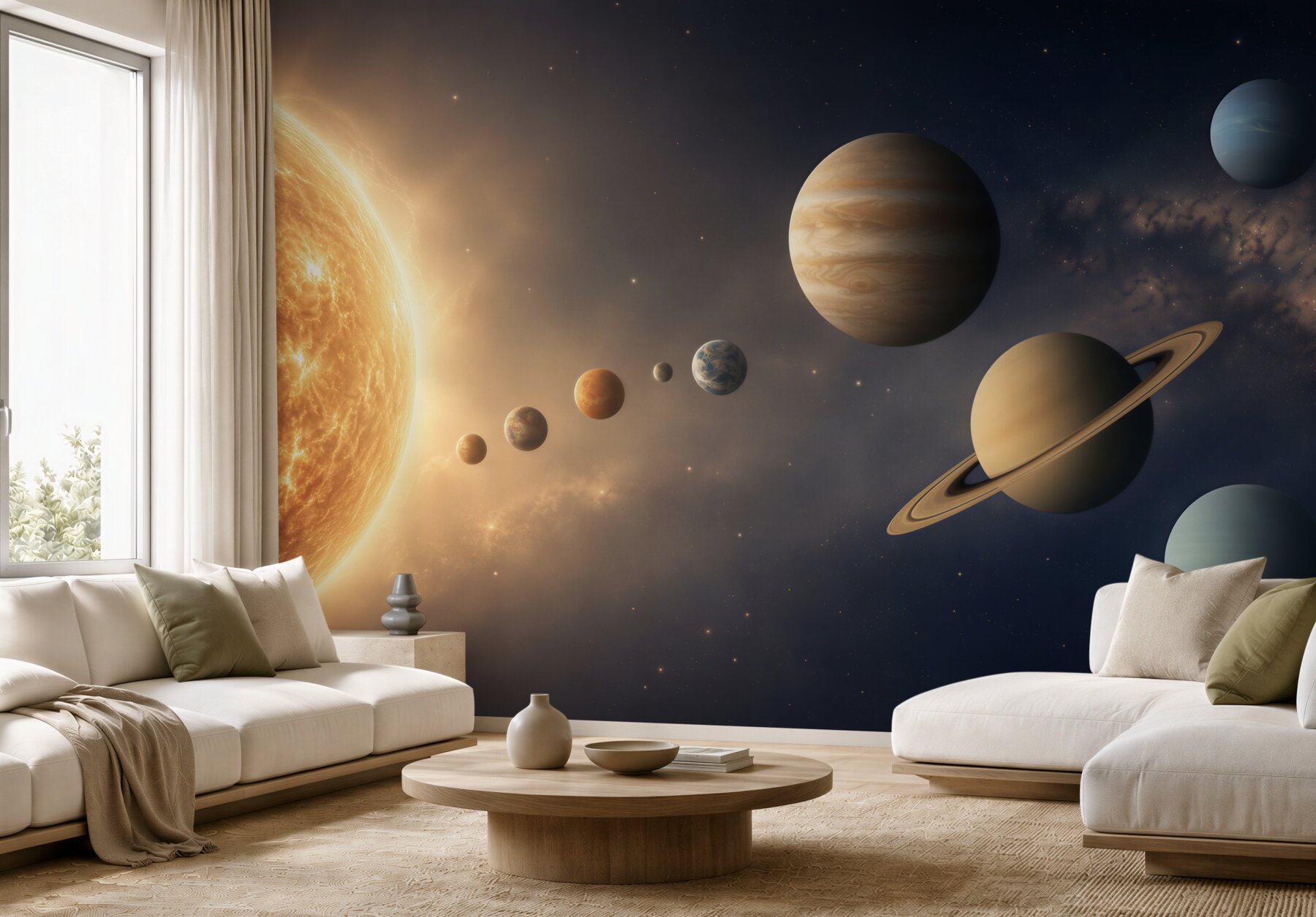 Fototapeta związek między planetami a Słońcem?v2345