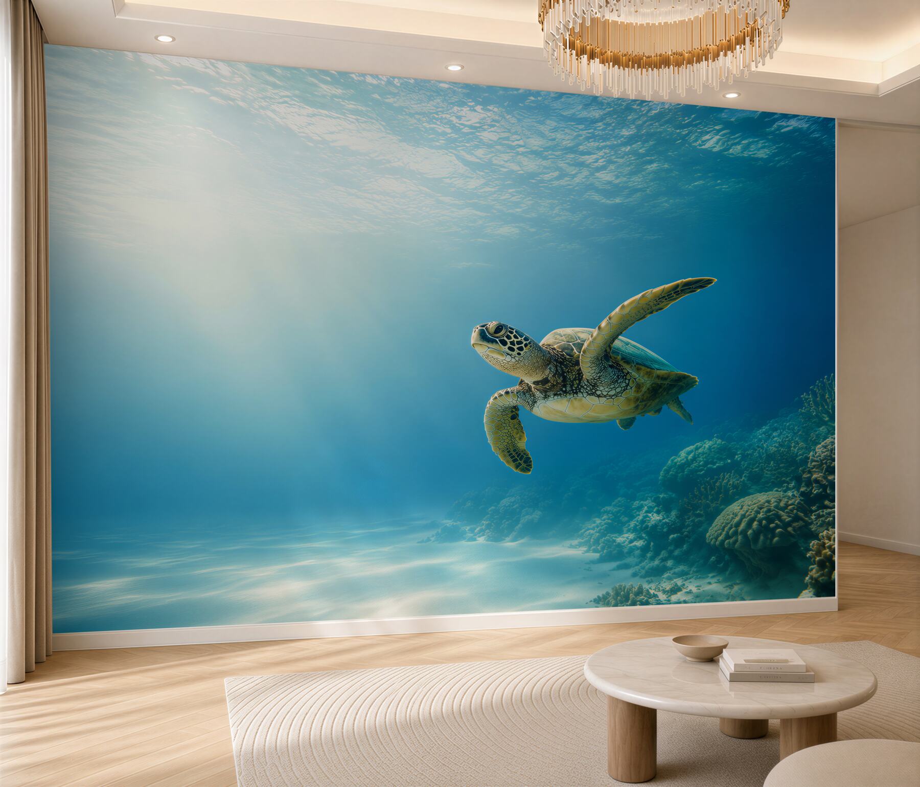 Fototapeta zielony żółw w oceanie?v2345