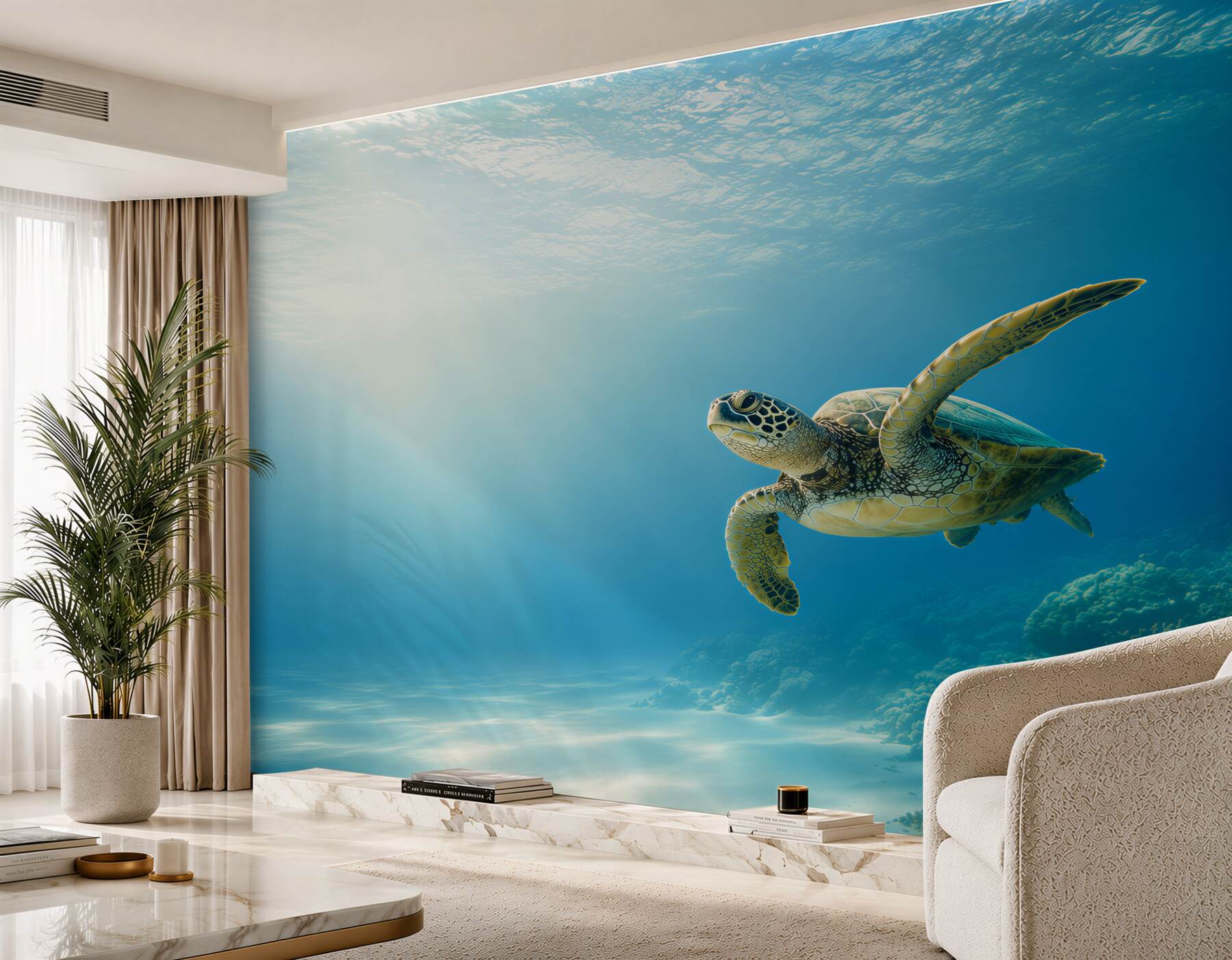Fototapeta zielony żółw w oceanie?v2345