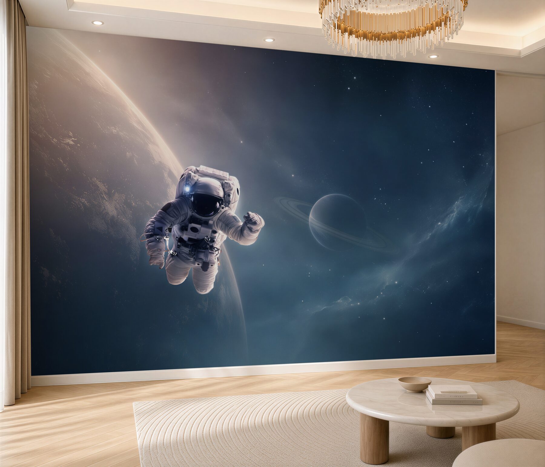Fototapeta astronauta na tle Jowisza?v2345