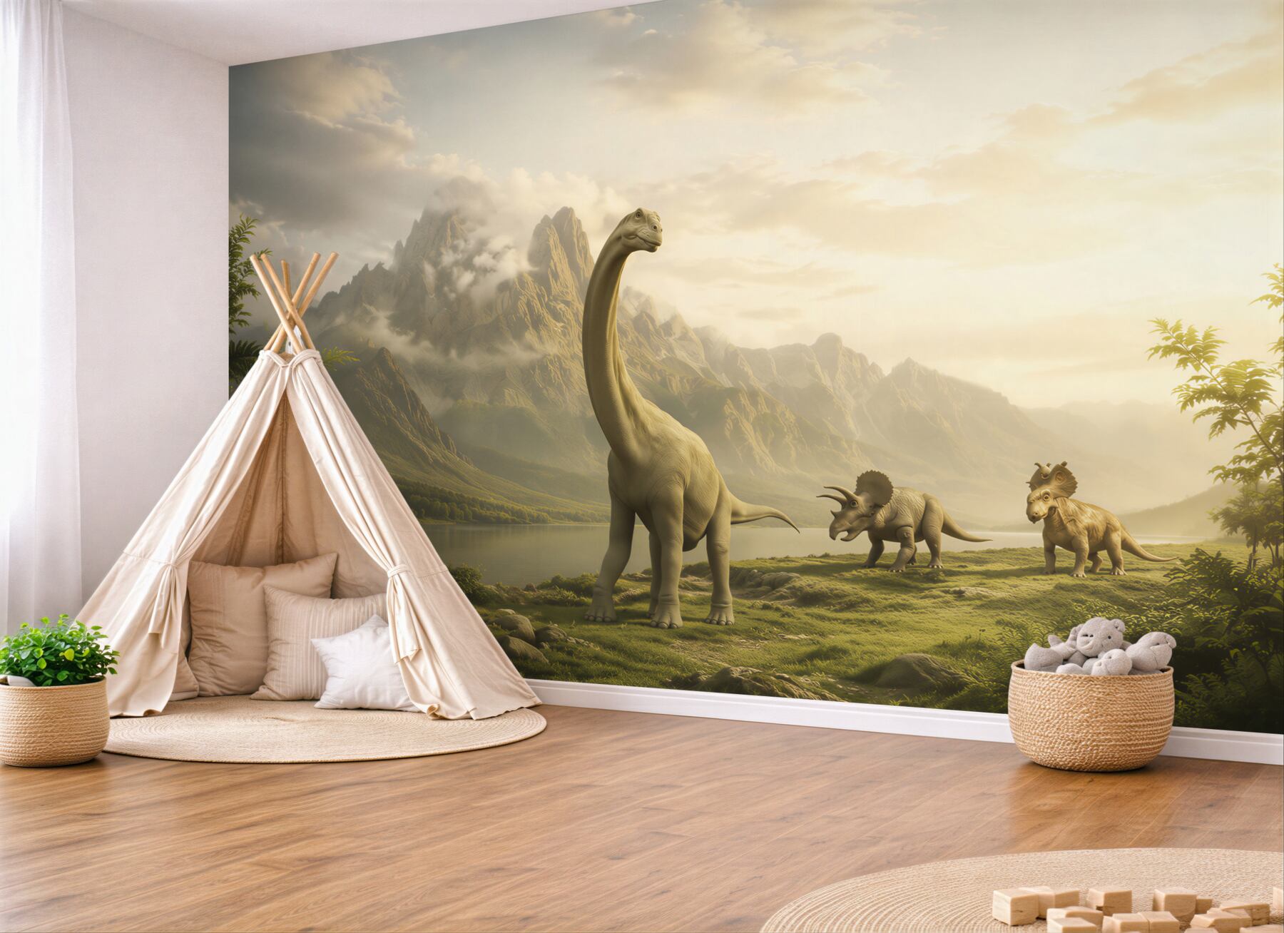 Fototapeta dinozaury przyszły się napić?v2345
