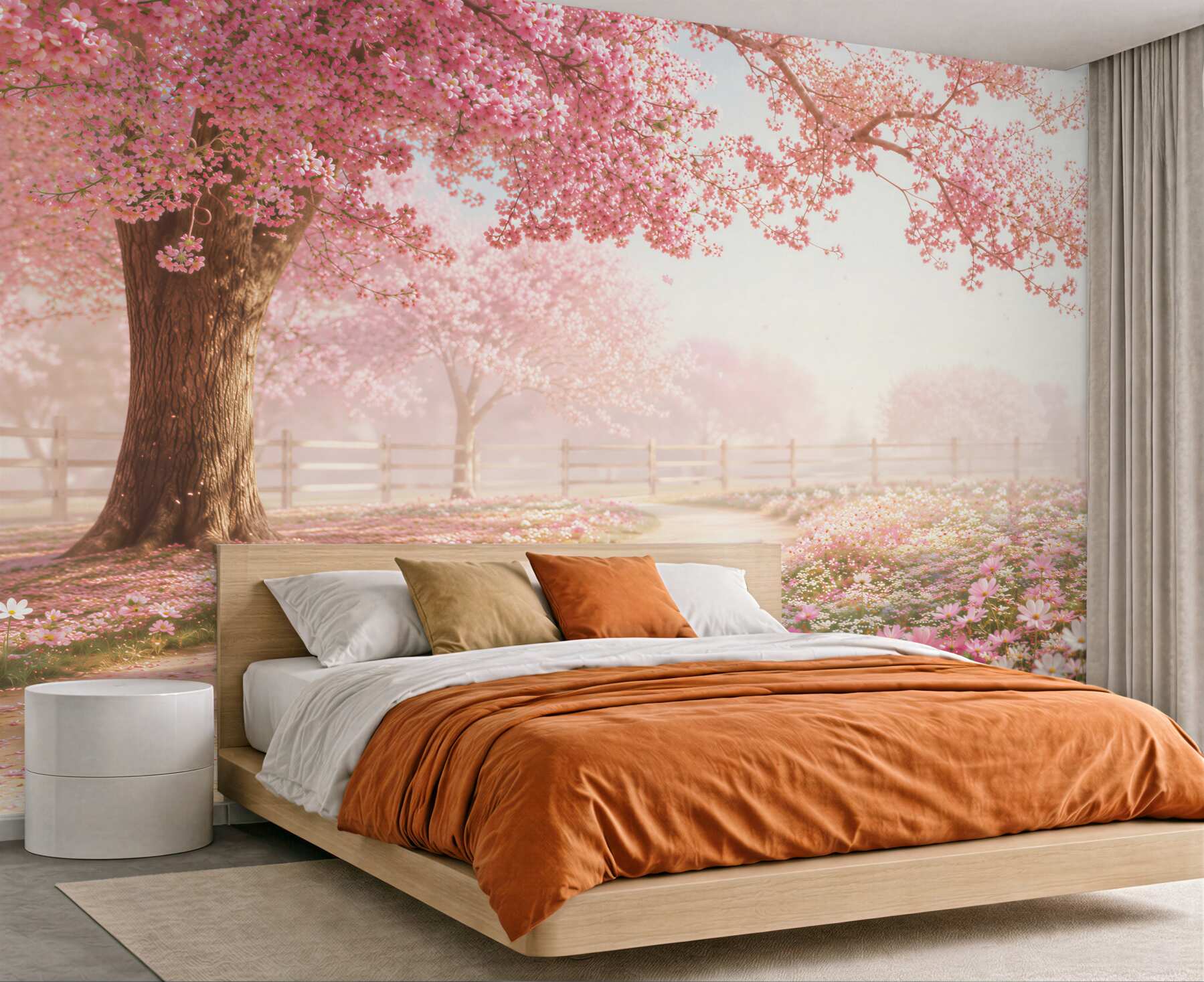 Fototapeta stara kwitnąca różowa sakura?v2345