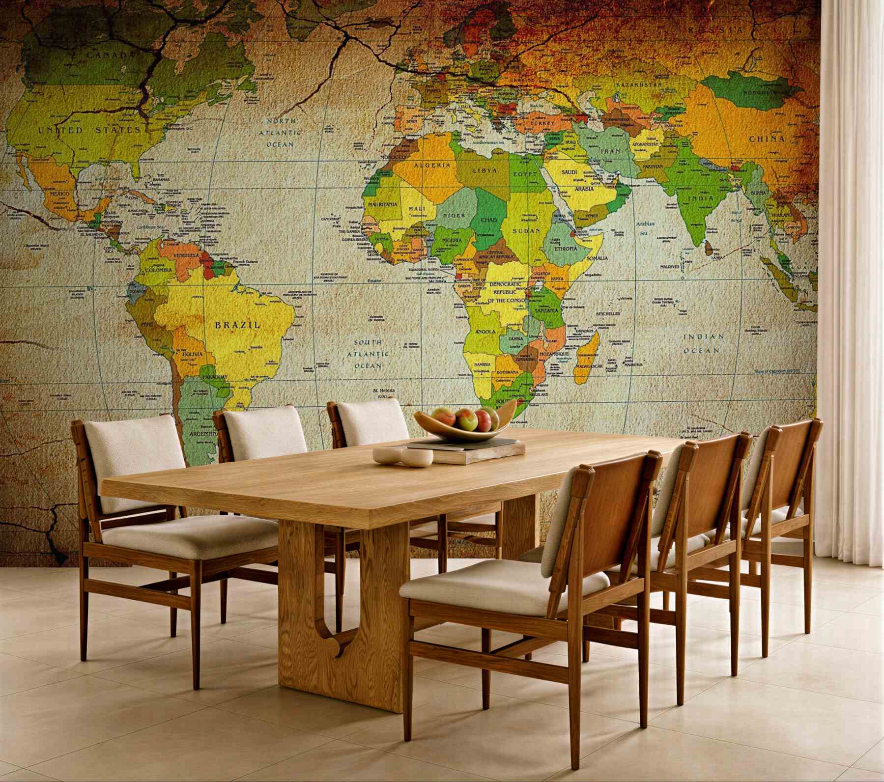 Fototapeta geograficzna mapa świata?v2345