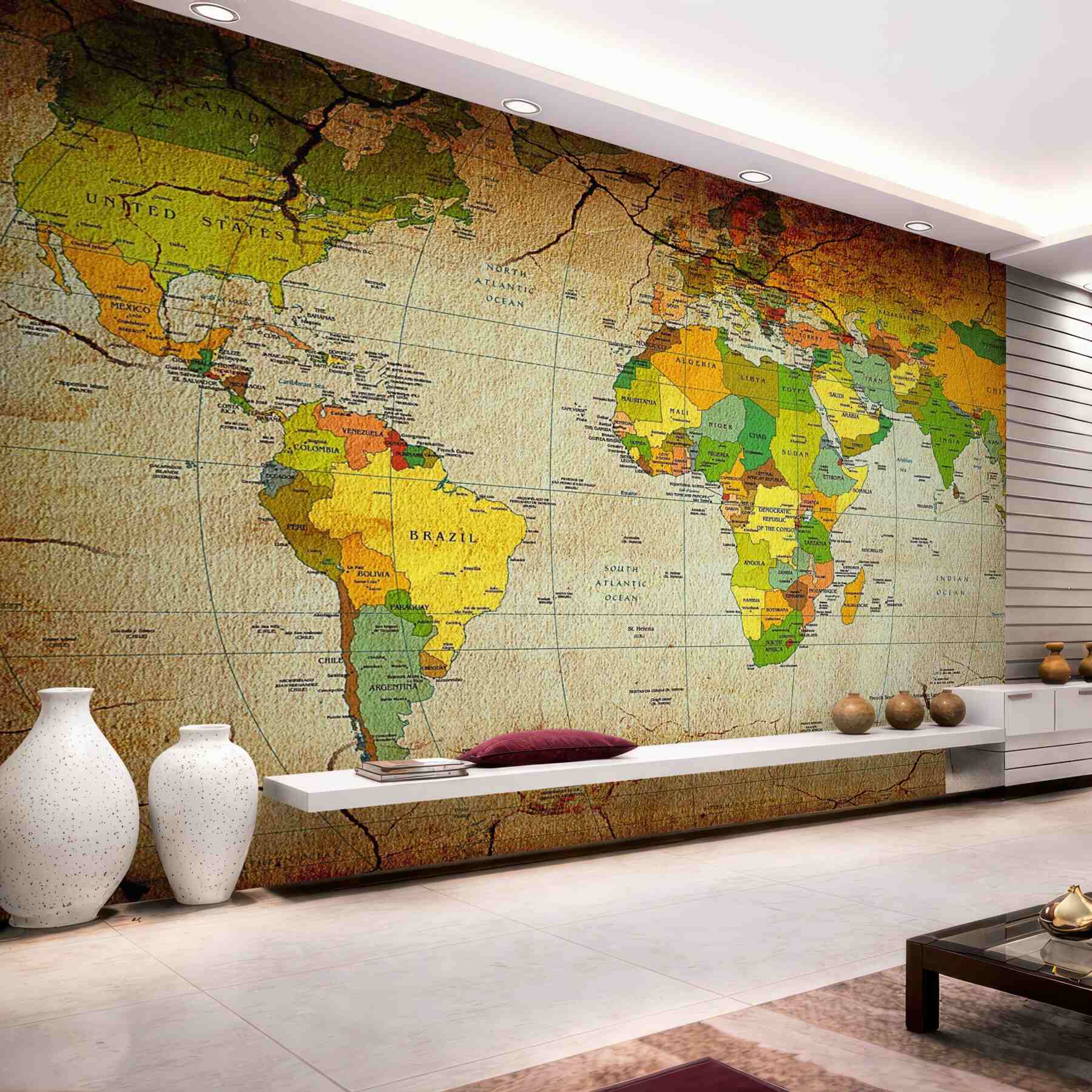 Fototapeta geograficzna mapa świata?v2345