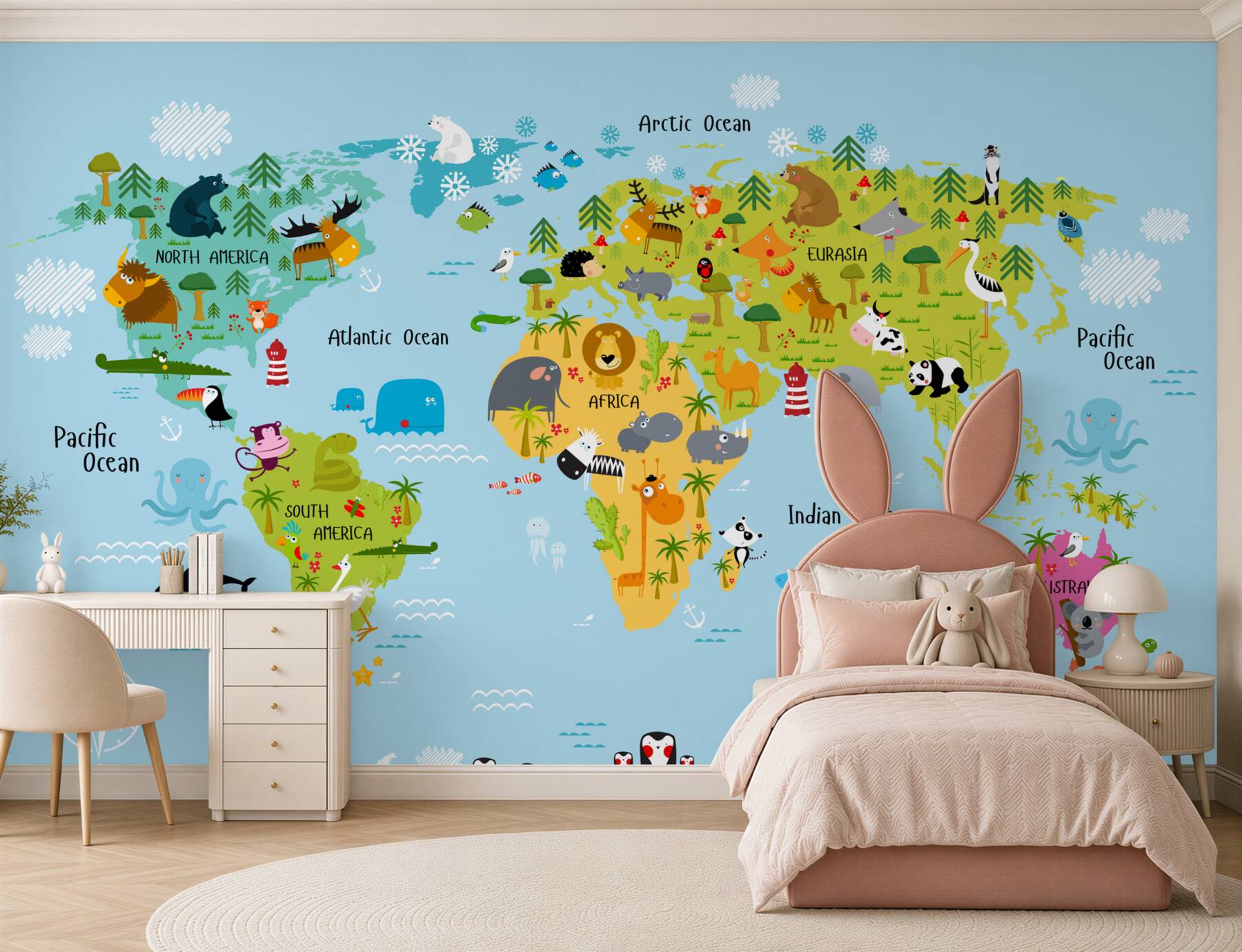 Fototapeta narysowana mapa świata?v2345