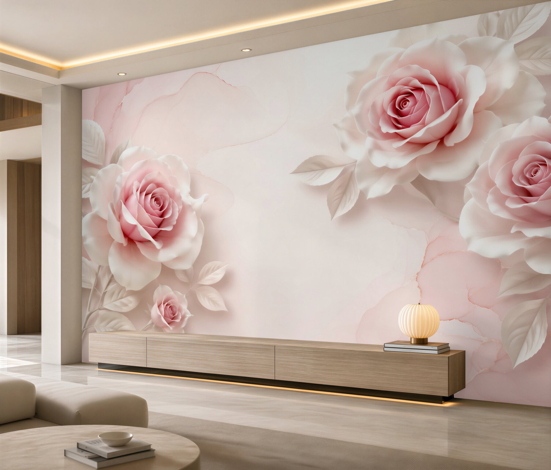 Fototapeta delikatna liliowa porcelanowa róża?v2345