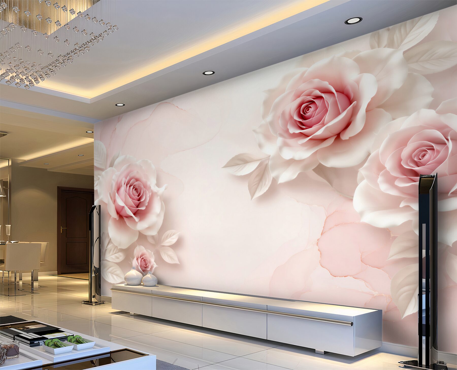 Fototapeta delikatna liliowa porcelanowa róża?v2345