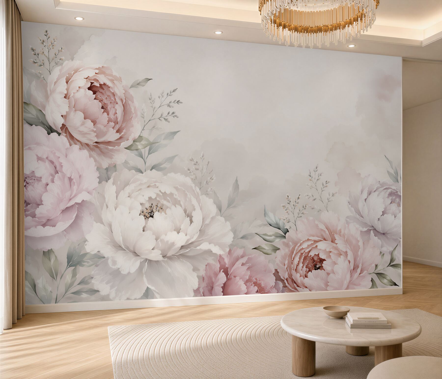 Fototapeta duże piwonie w pastelowych kolorach?v2345