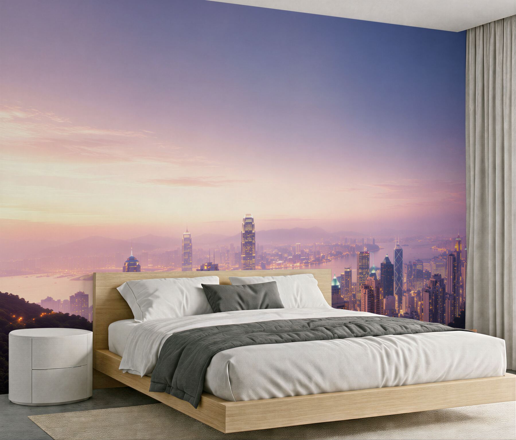 Fototapeta piękny widok na Hongkong nocą?v2345
