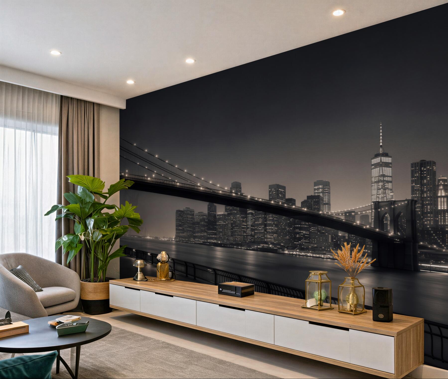 Fototapeta Manhattan i Most Brookliński w czerni i bieli?v2345