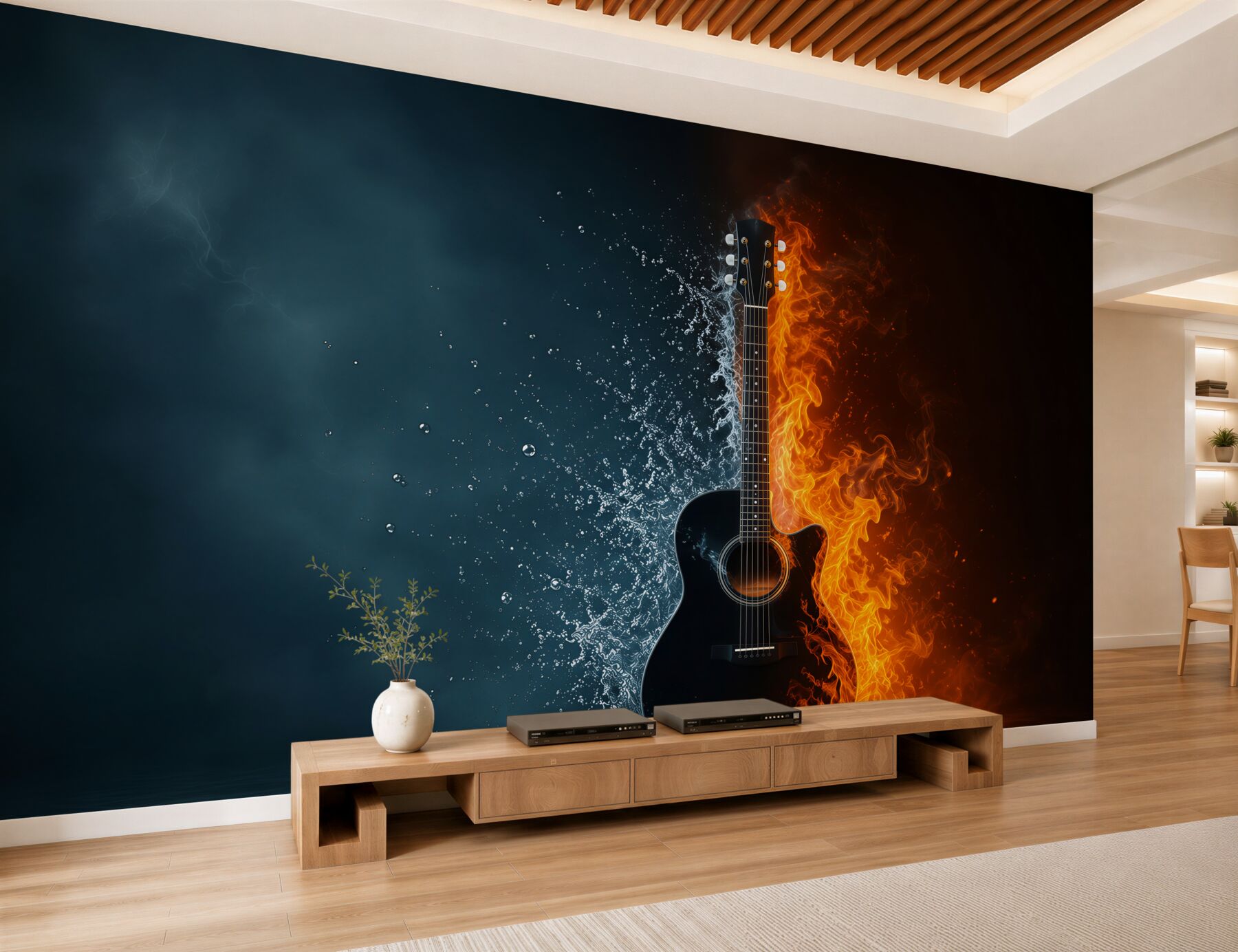 Fototapeta gitara w wodzie i w ogniu?v2345