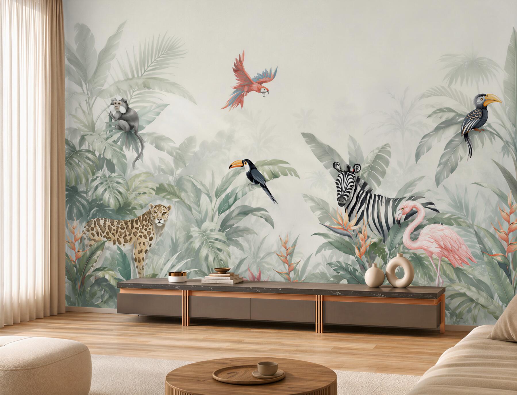 Fototapeta flora i fauna dżungli w ciągu dnia?v2345
