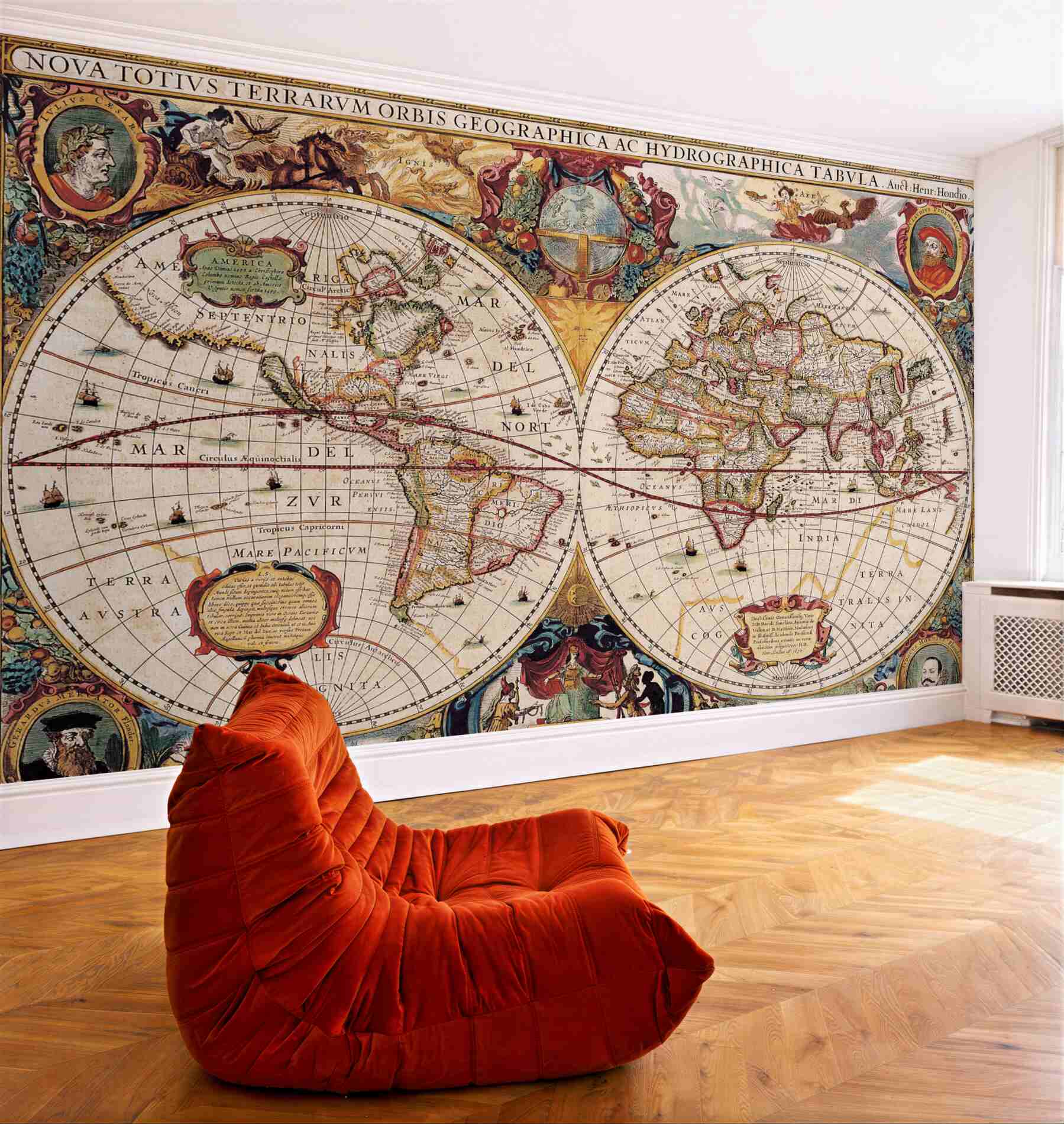 Fototapeta zabytkowa mapa świata?v2345