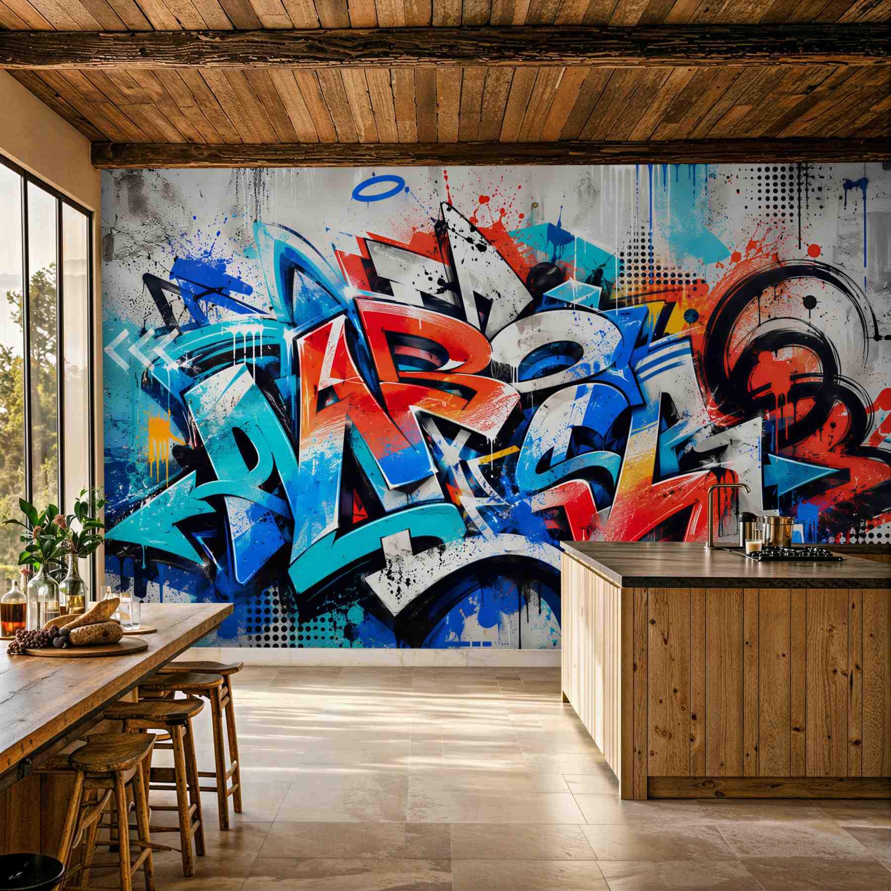 Fototapeta ściana pomalowana graffiti?v2345