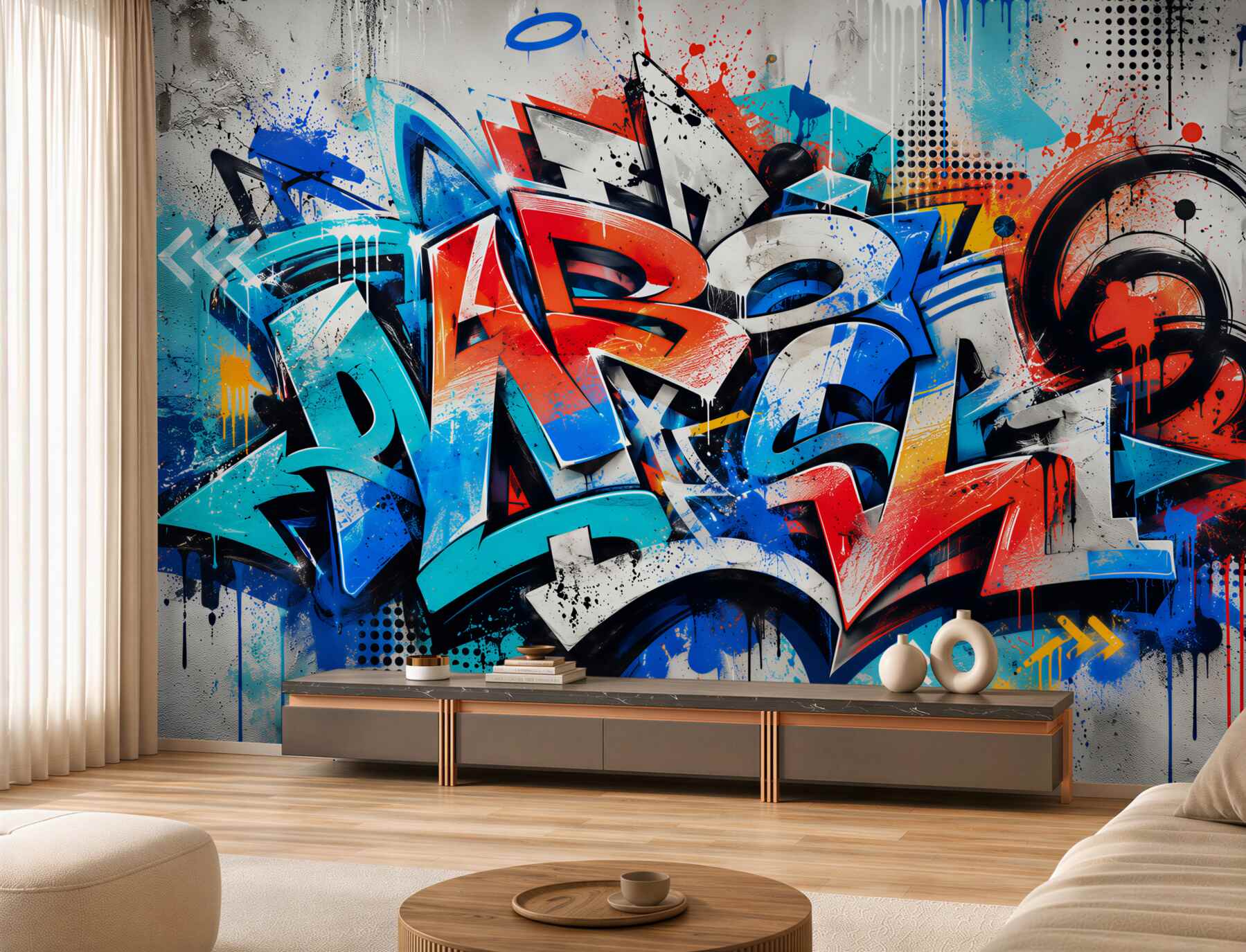 Fototapeta ściana pomalowana graffiti?v2345