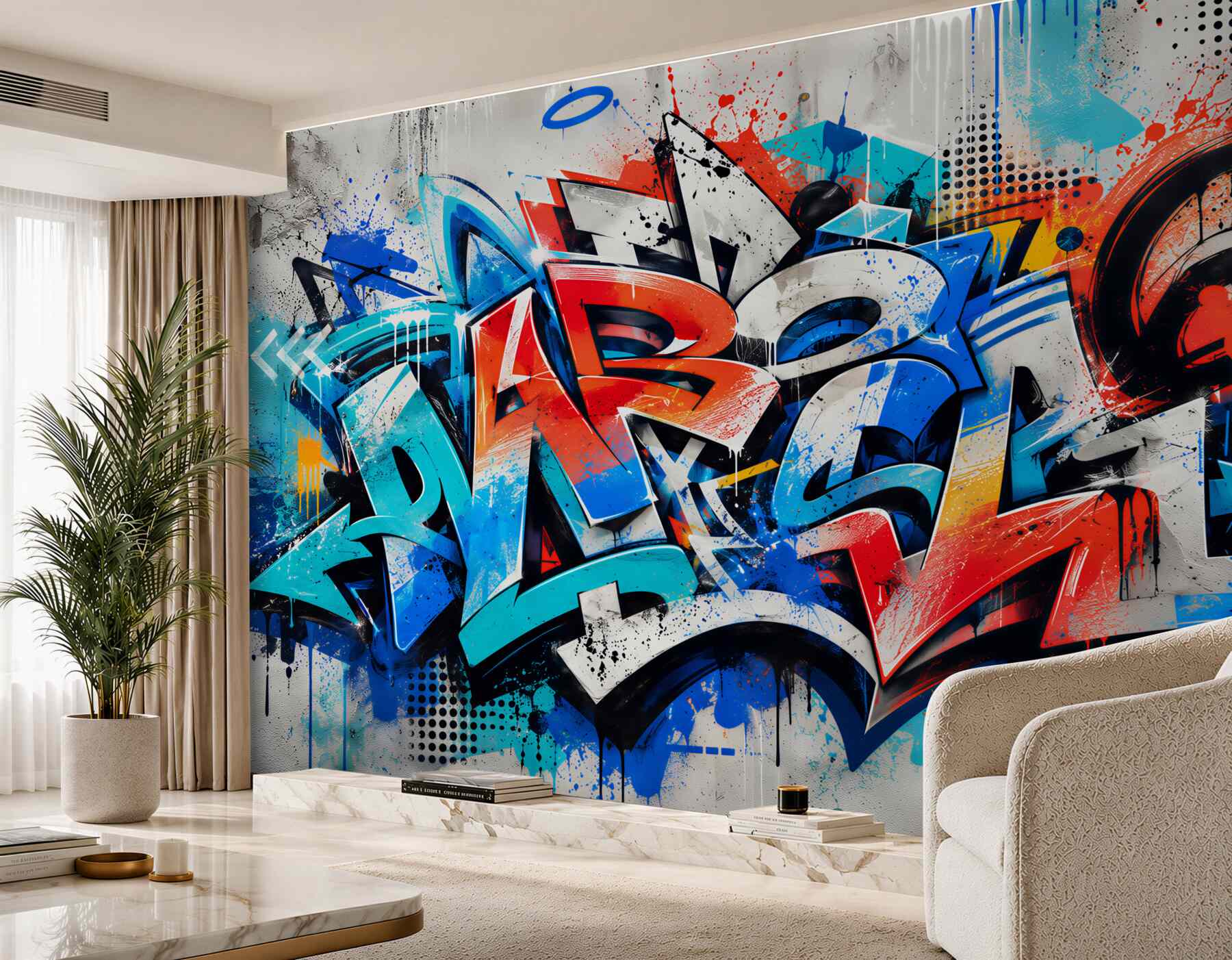 Fototapeta ściana pomalowana graffiti?v2345
