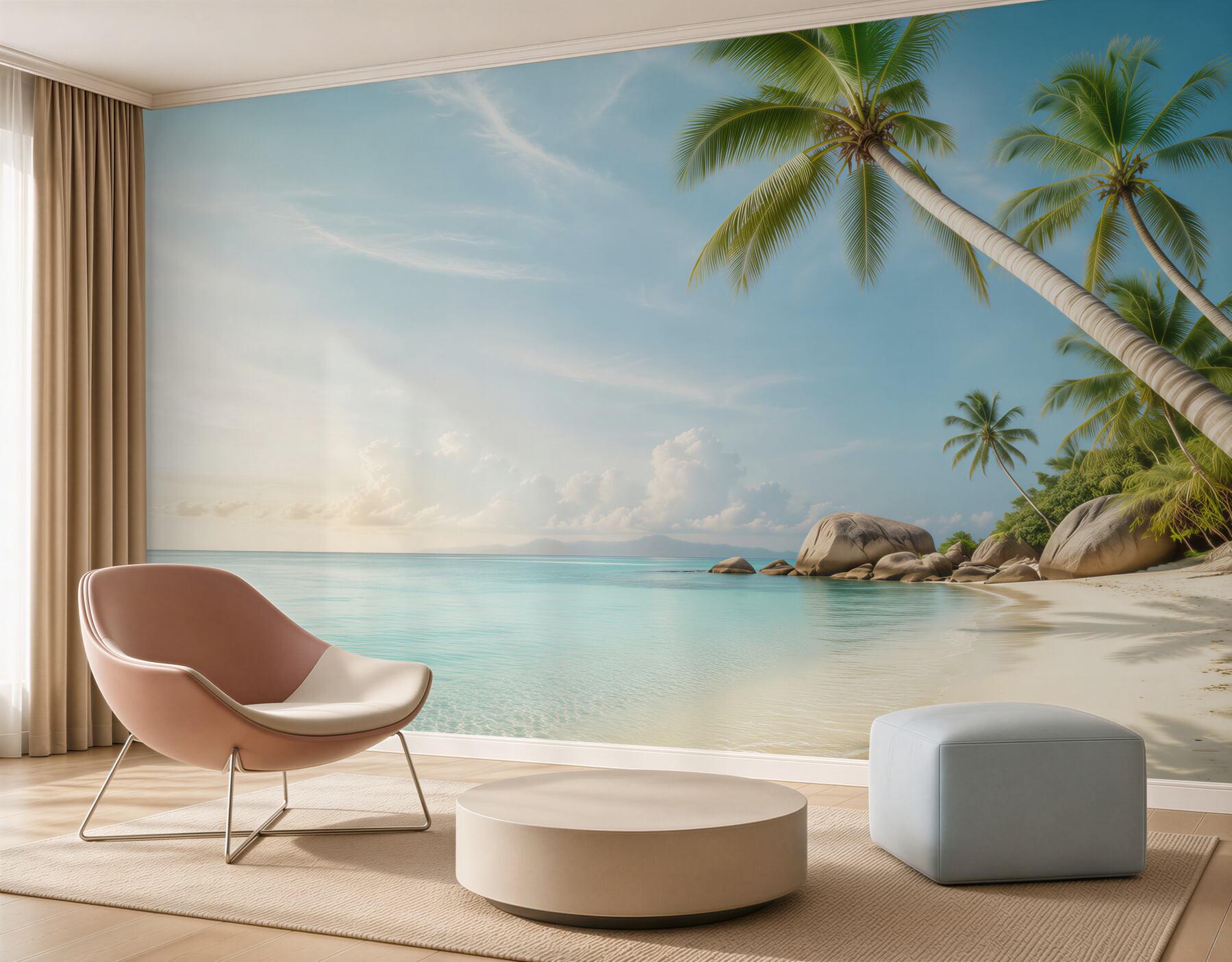 Fototapeta jacht płynie w kierunku plaży wyspy?v2345