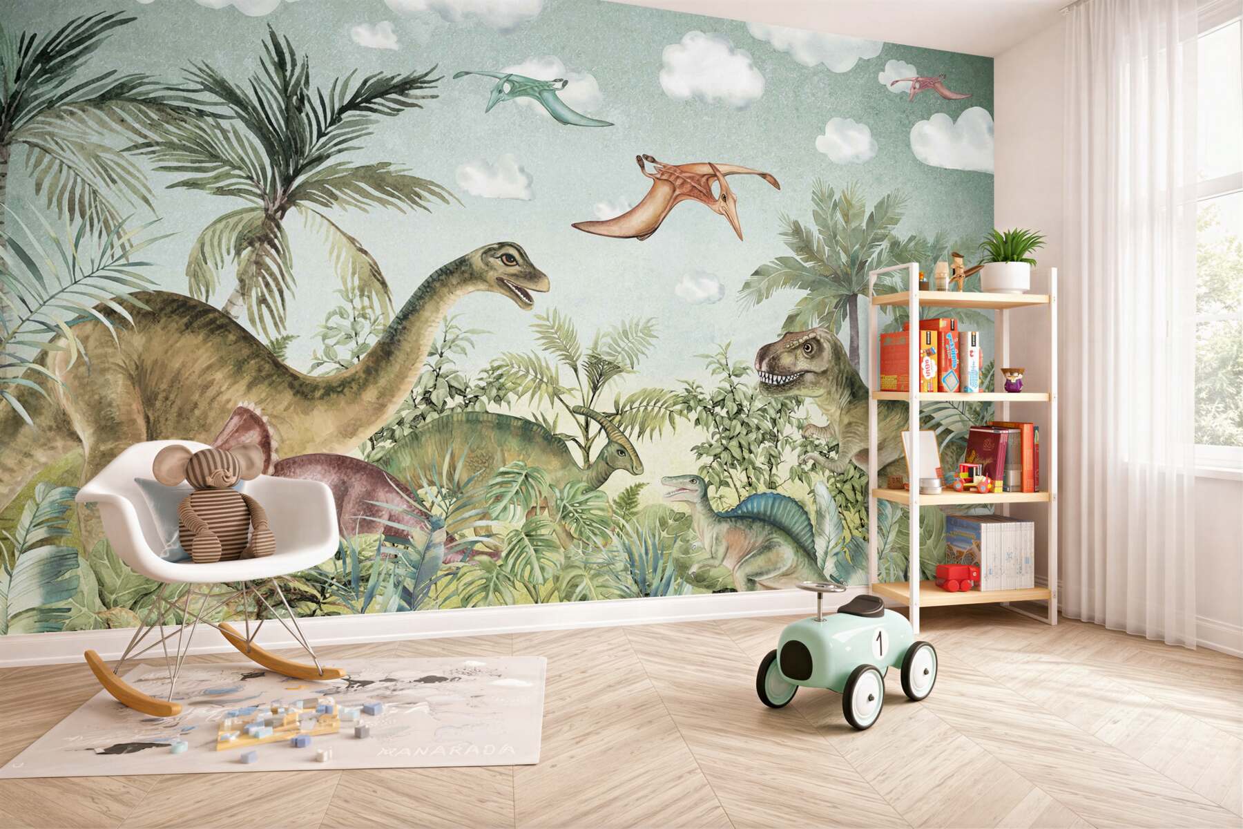 Fototapeta dinozaury na zielono?v2345