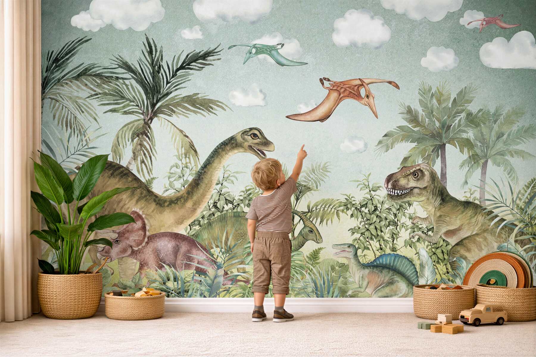 Fototapeta dinozaury na zielono?v2345
