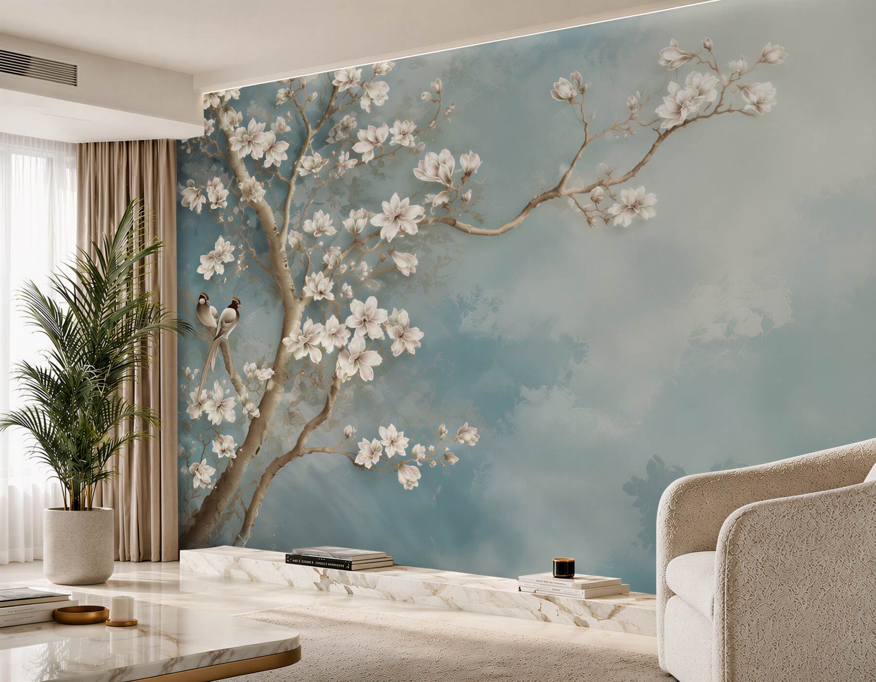 Fototapeta kwitnąca magnolia i zbliżająca się noc?v2345