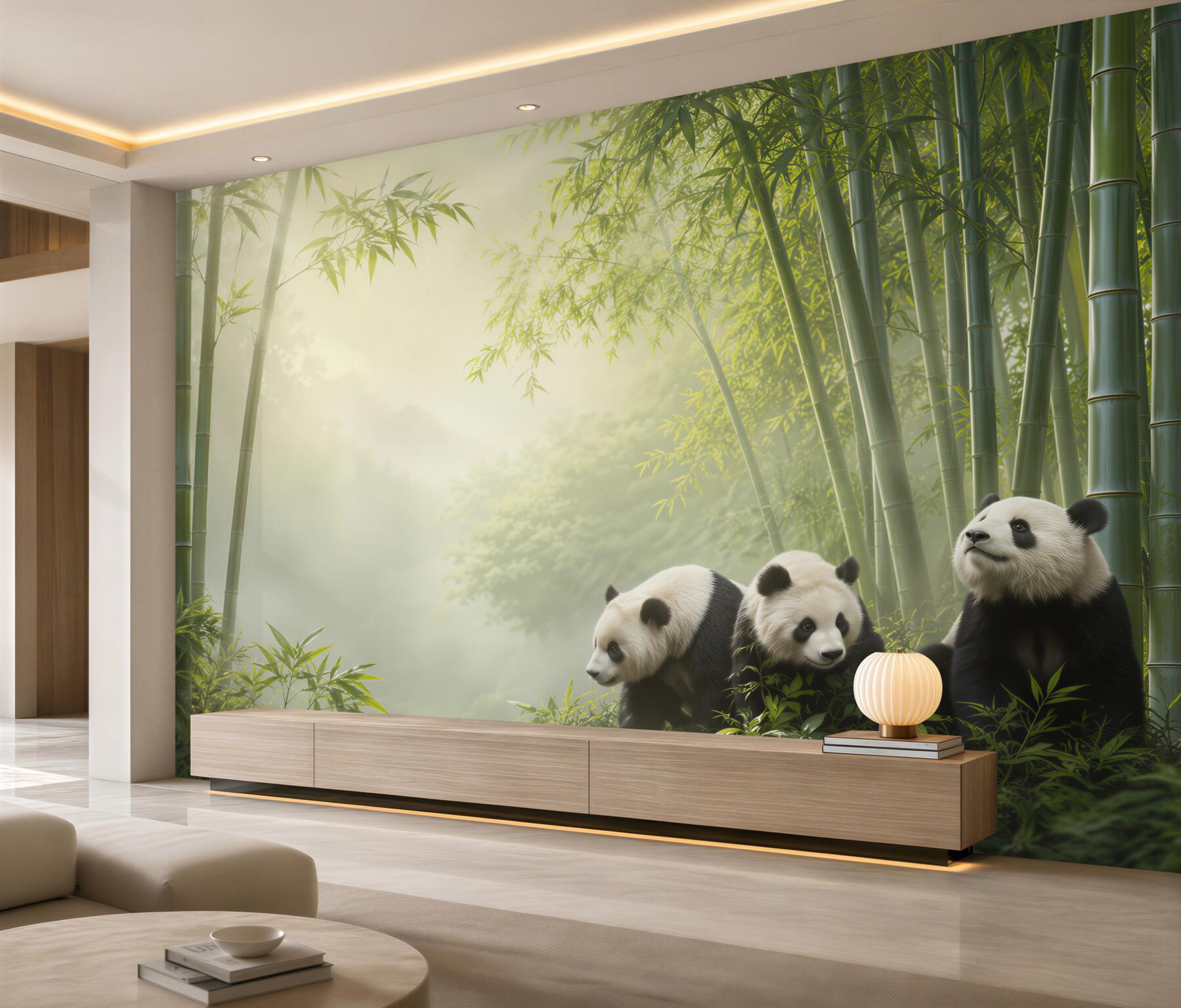 Fototapeta Panda w bambusowym lesie?v2345