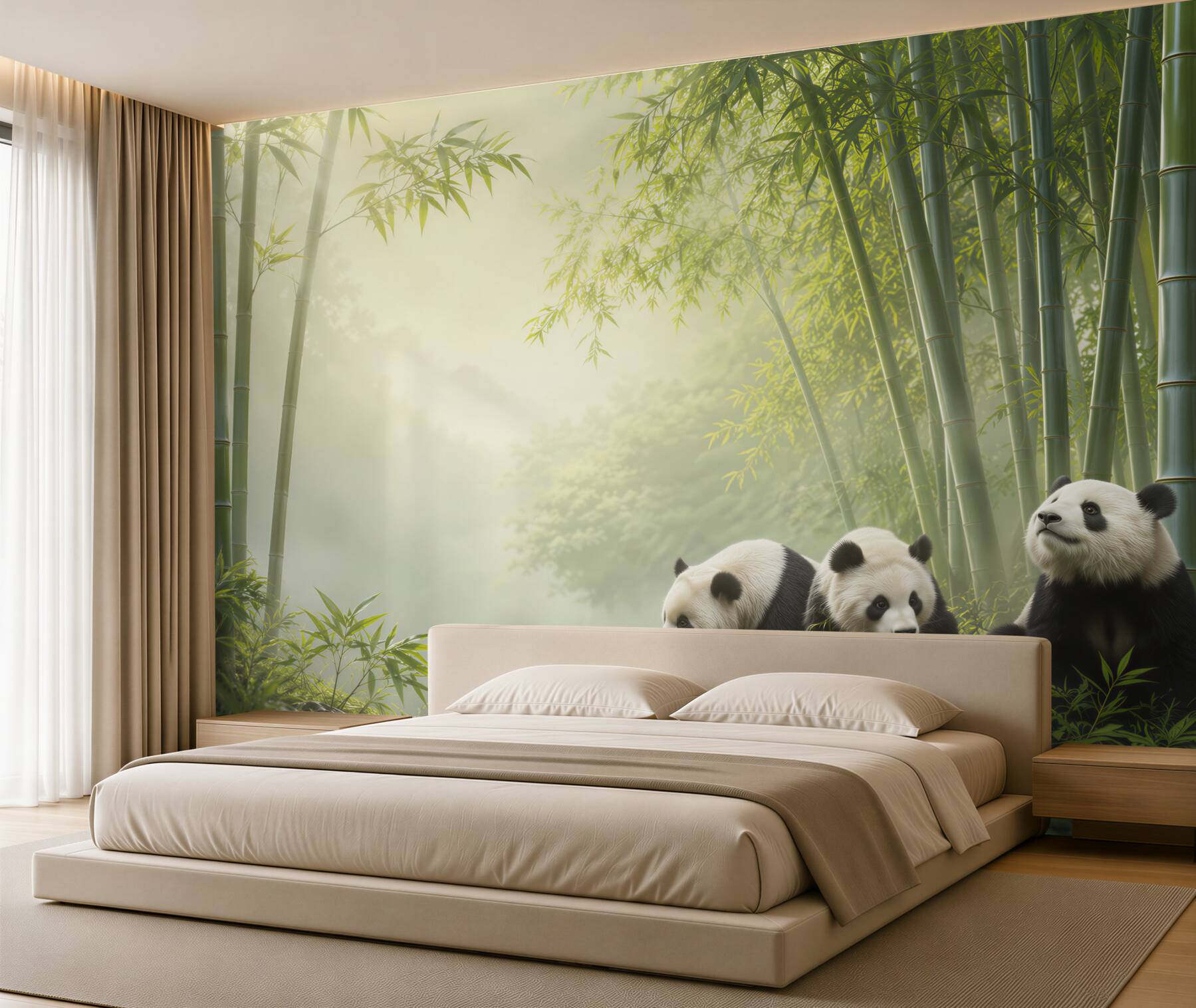 Fototapeta Panda w bambusowym lesie?v2345
