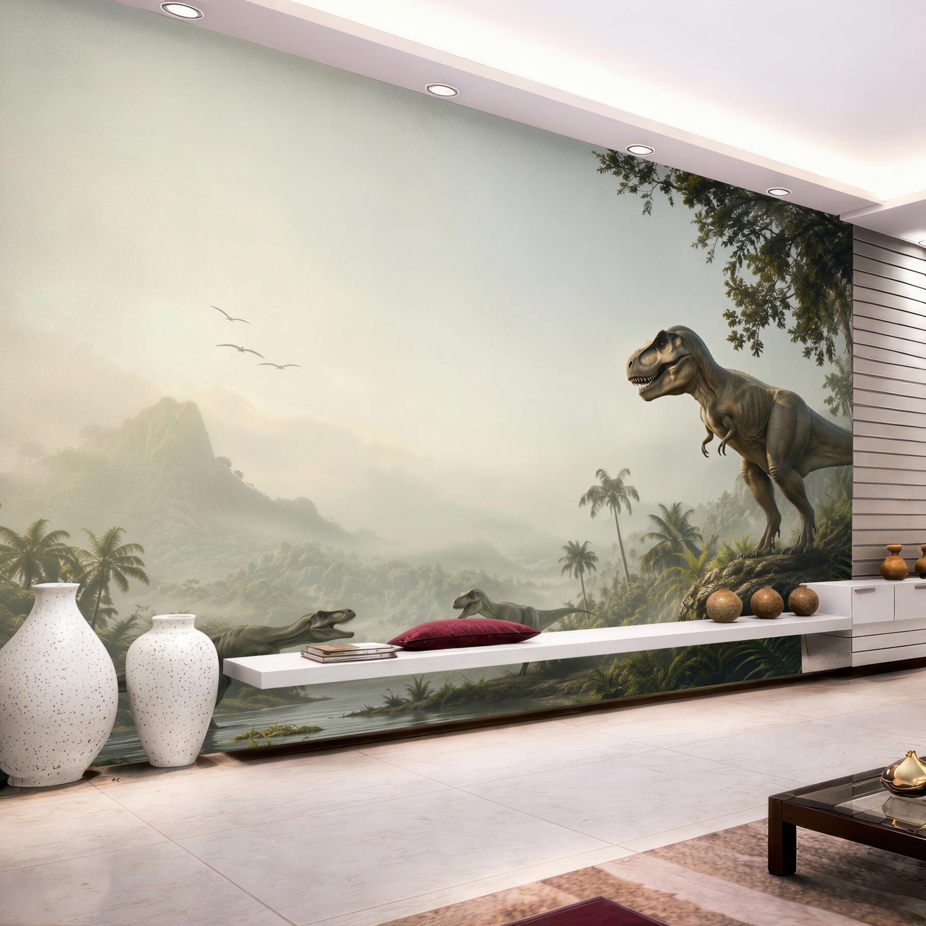 Fototapeta Dinozaur, wygaśnięcie i velociraptor?v2345