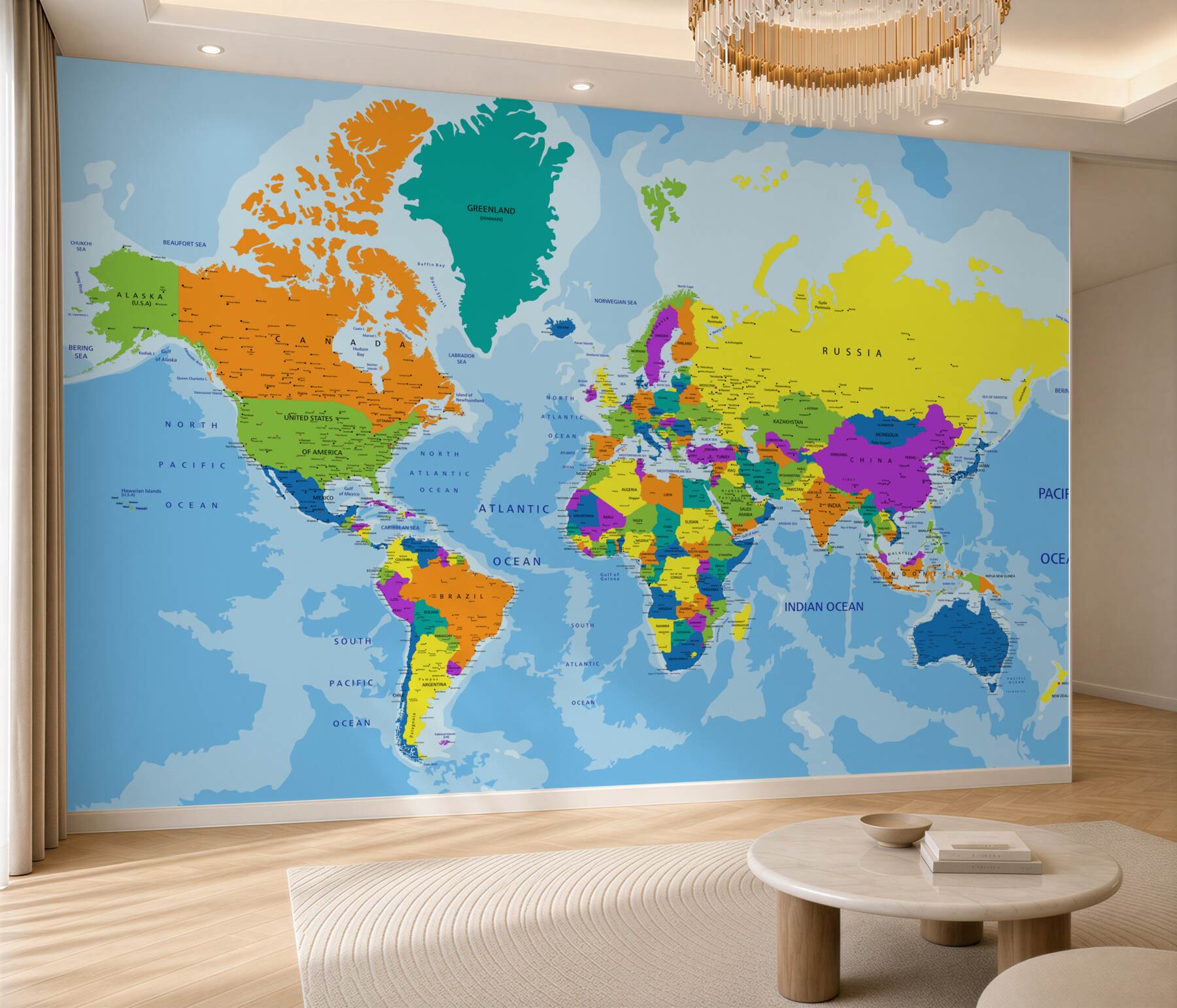 Fototapeta mapa świata w kolorze?v2345