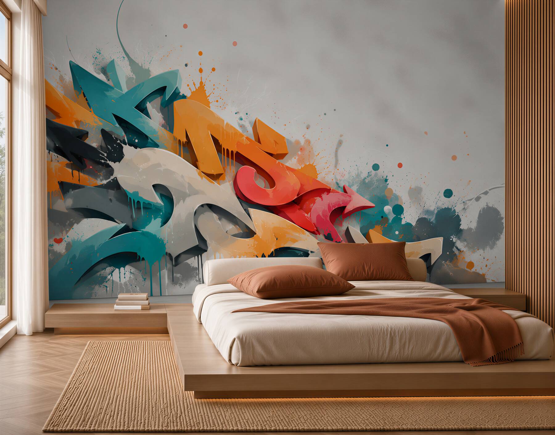 Fototapeta ściana pomalowana graffiti?v2345