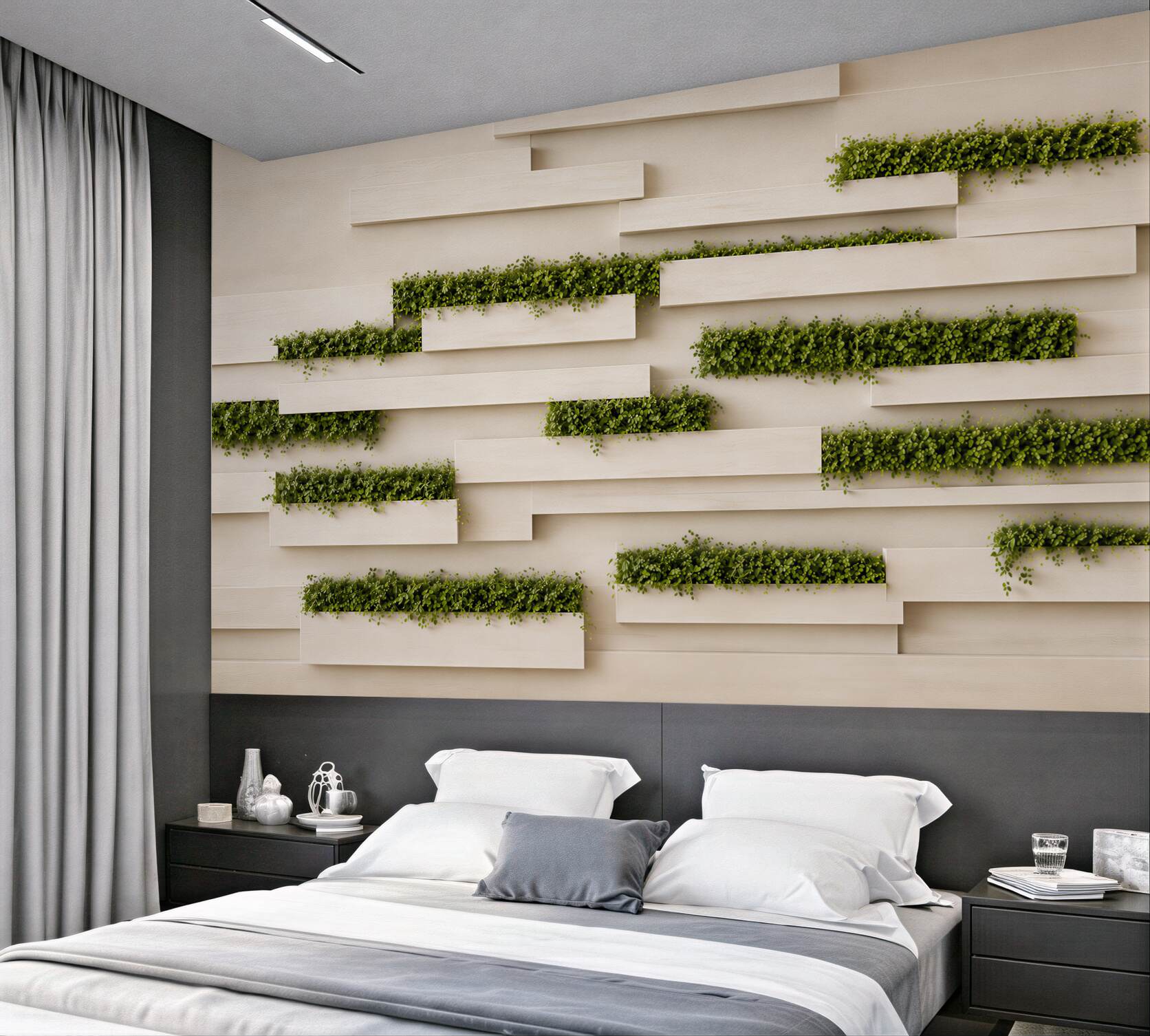Fototapeta kamienny mur z żywą zielenią?v2345