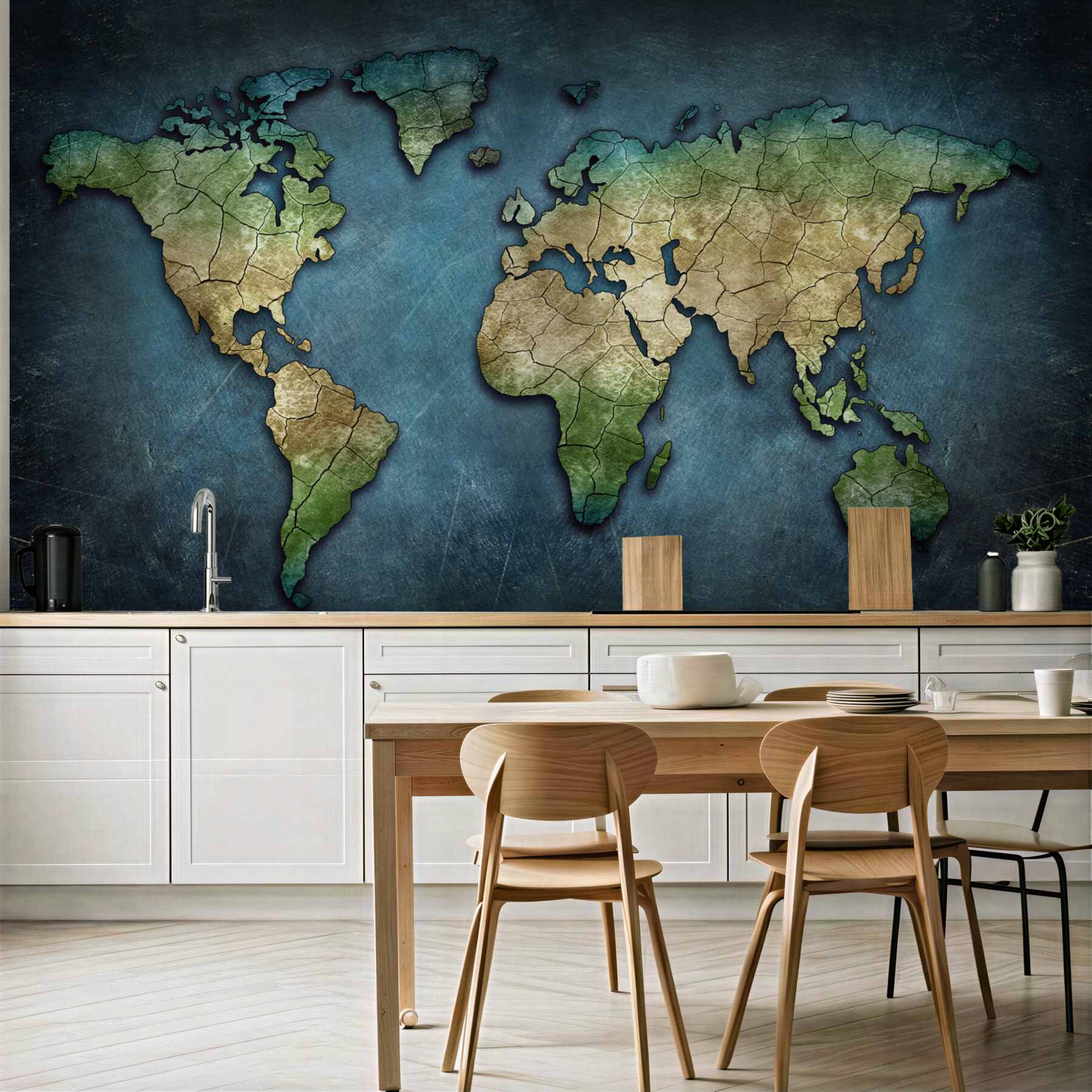 Fototapeta mapa świata z lasami?v2345