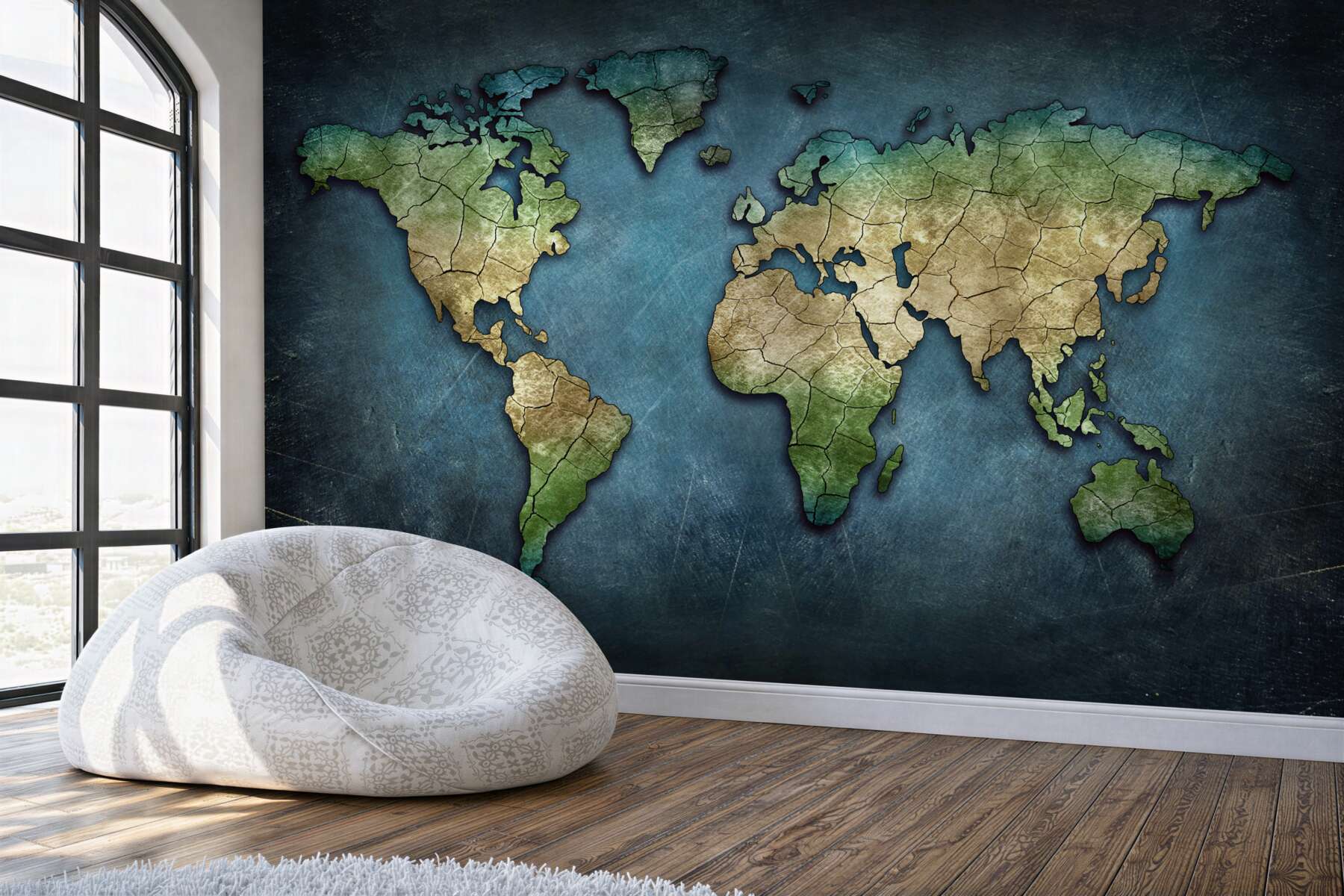 Fototapeta mapa świata z lasami?v2345