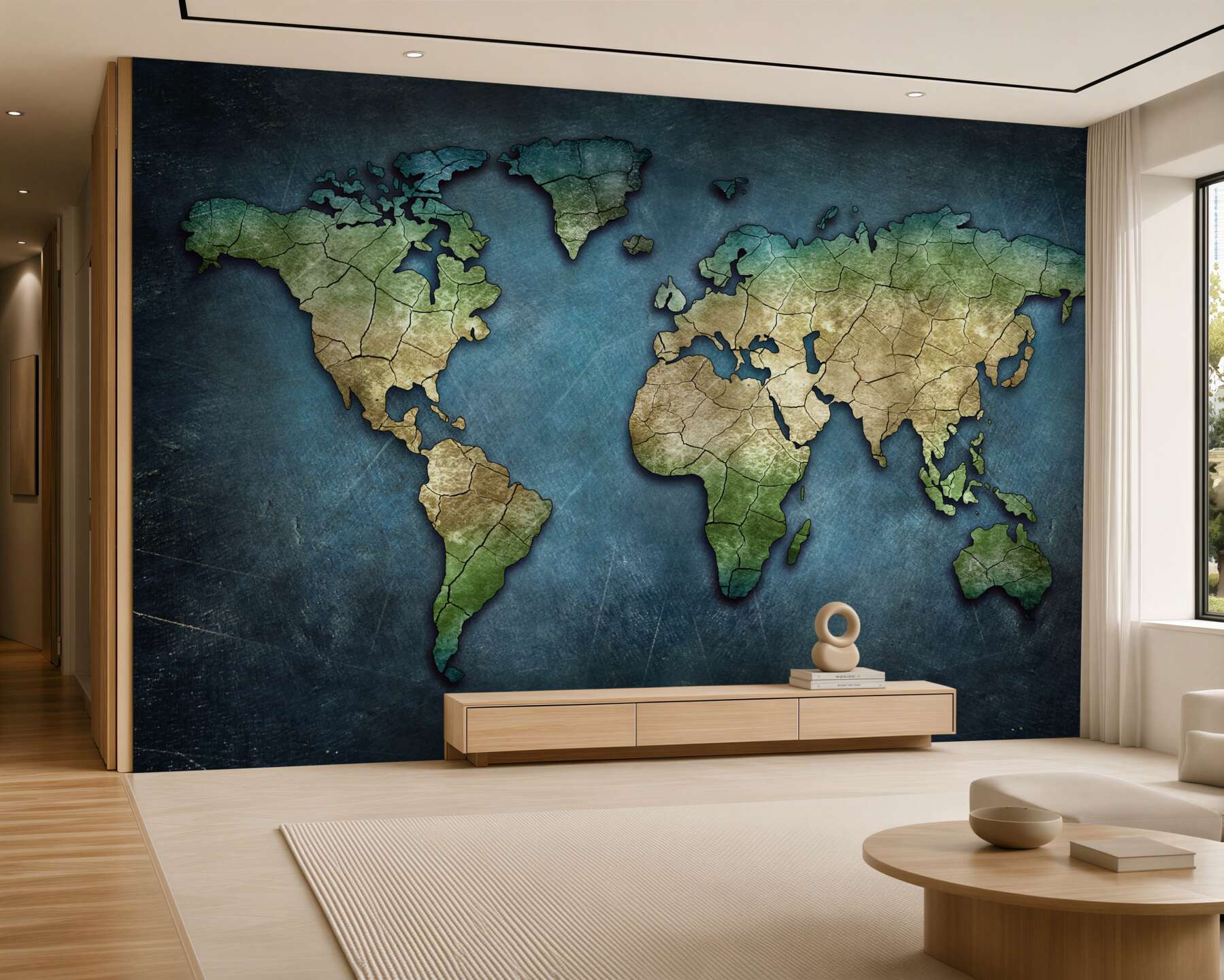 Fototapeta mapa świata z lasami?v2345